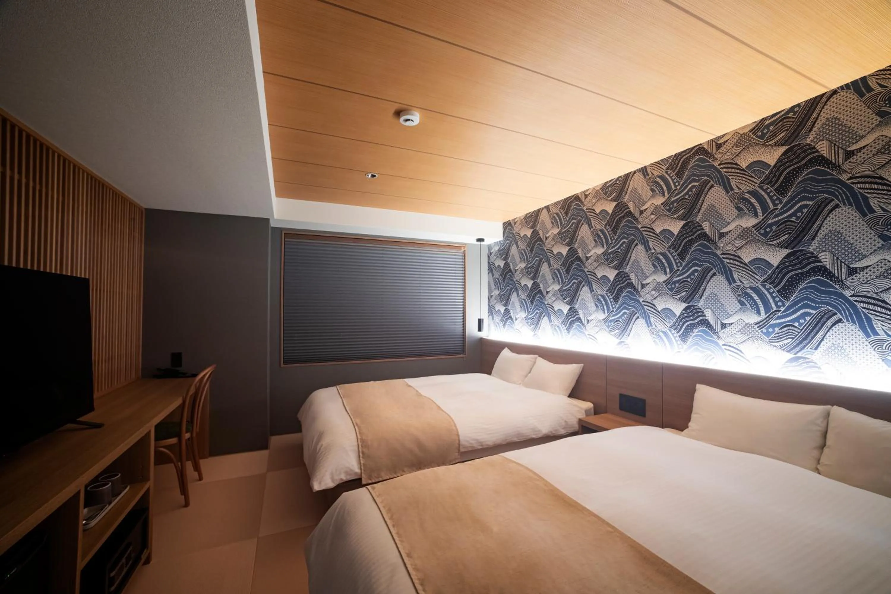 Photo of the whole room, Bed in Rinn Gion Shirakawa