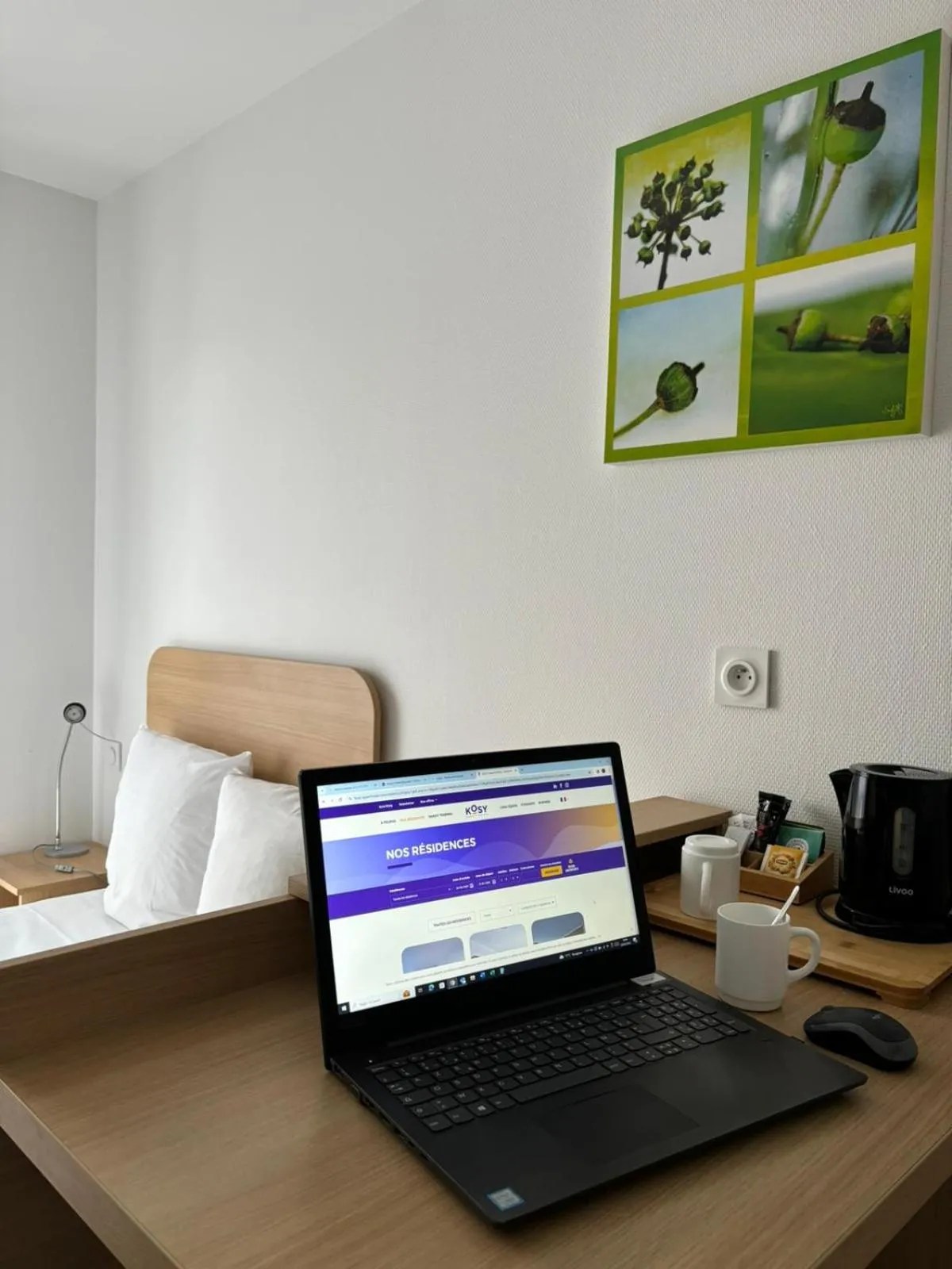 Coffee/tea facilities, Bed in The Originals Residence, Kosy Appart'hotels Troyes City & Park