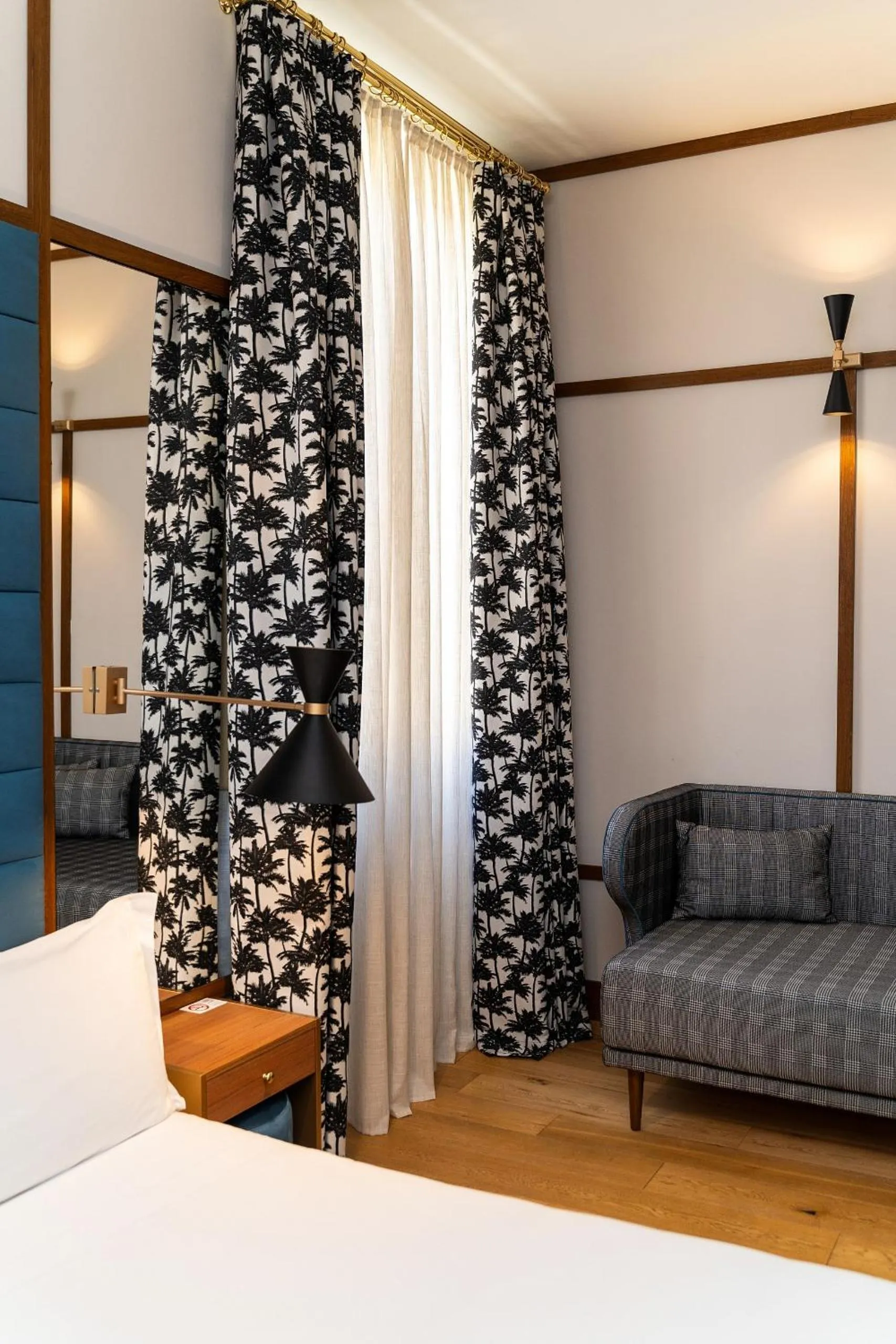 Decorative detail, Bed in Room Mate Luca, Florence