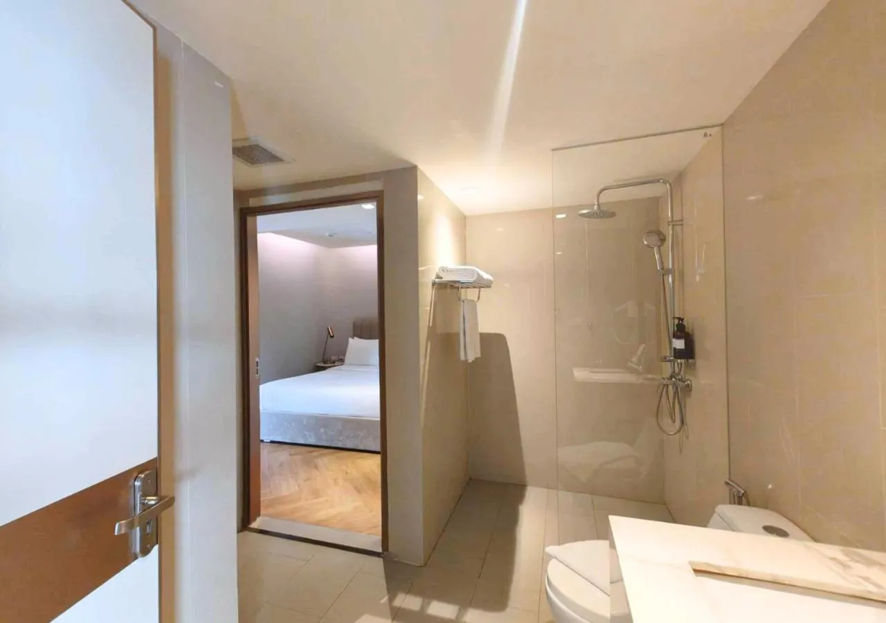 Shower, Bed in Away Bangkok Riverside Kene
