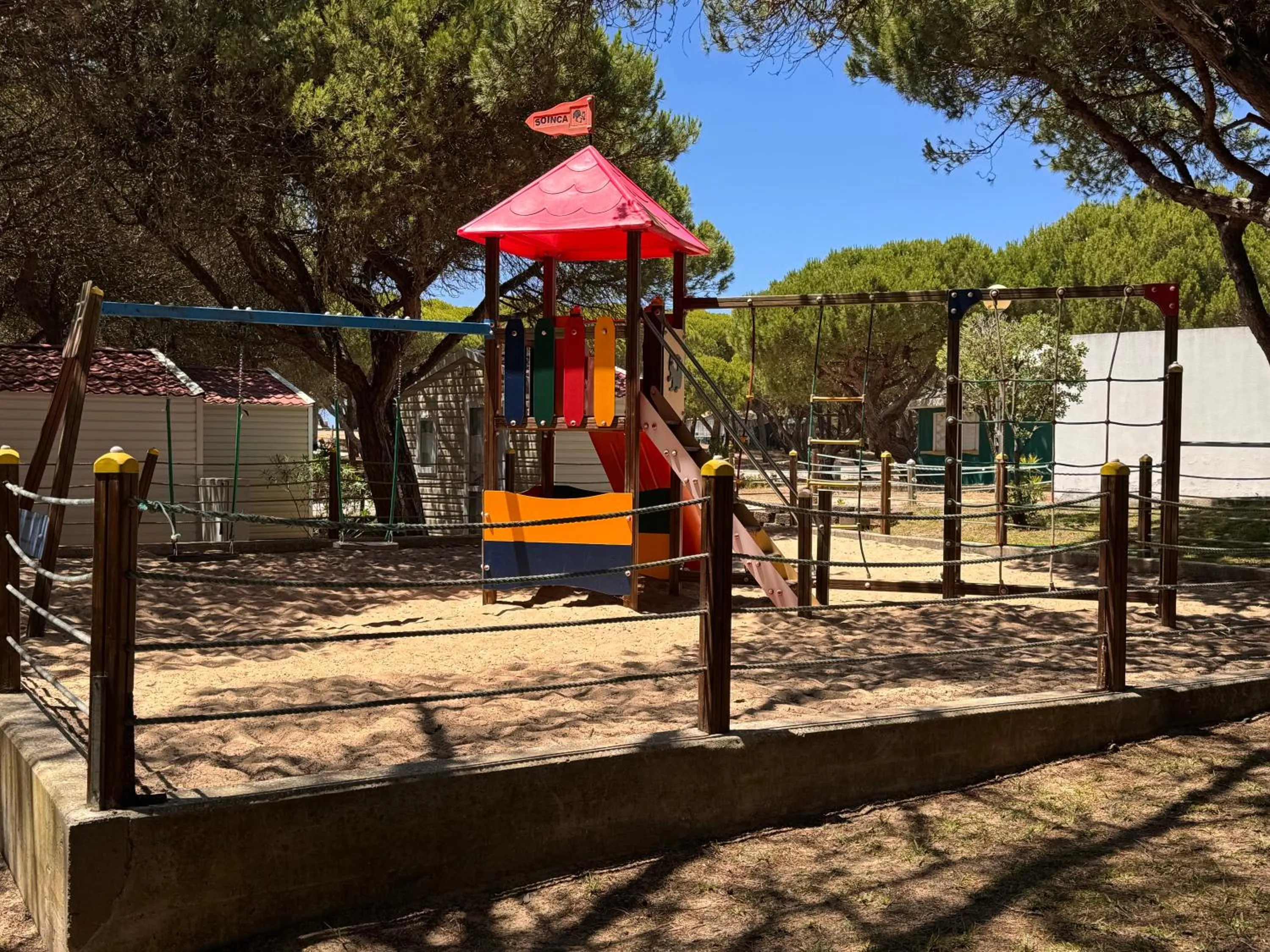 Children play ground in Parque De Campismo Orbitur Guincho