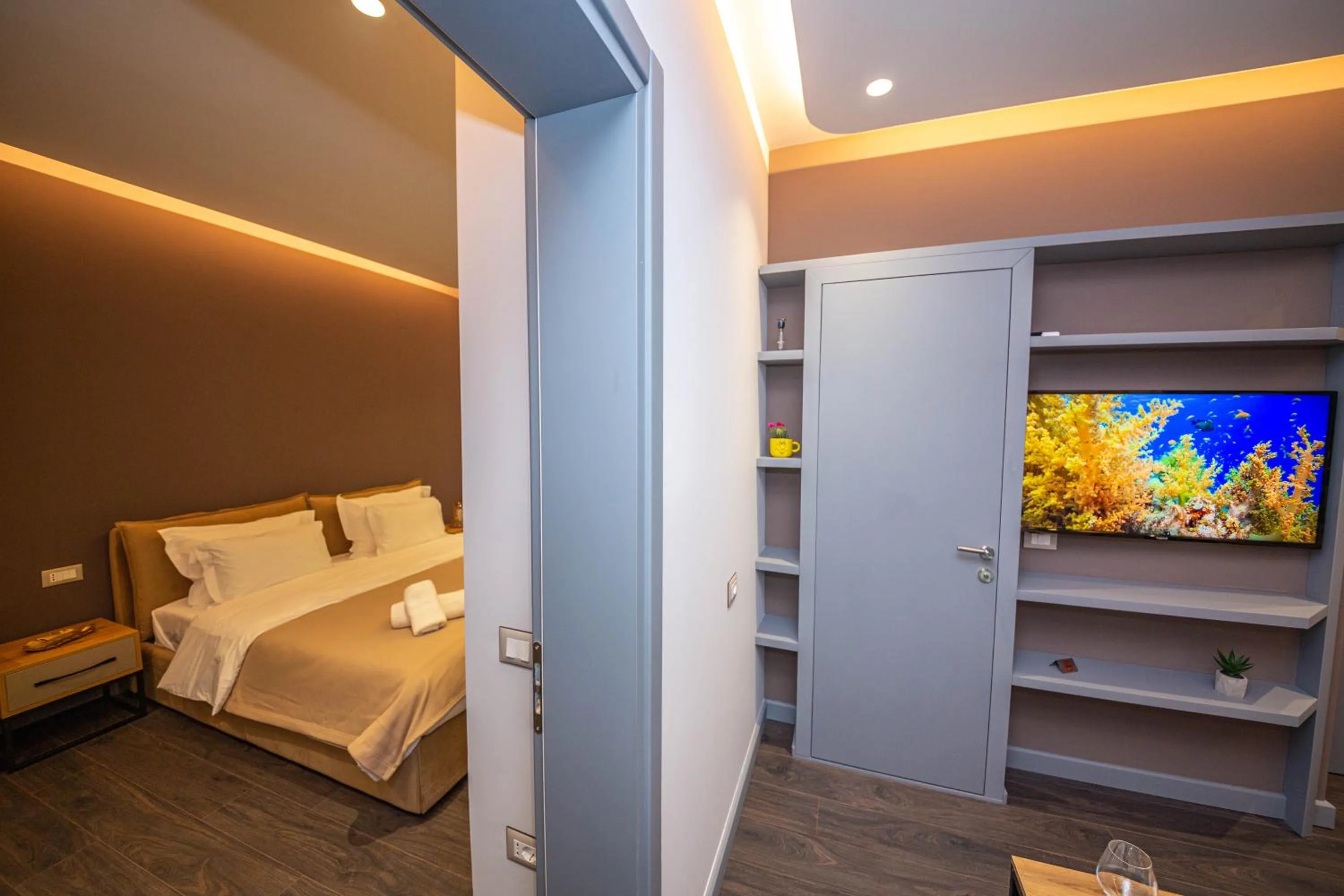 TV and multimedia, Bed in Blloku Unique Apartments