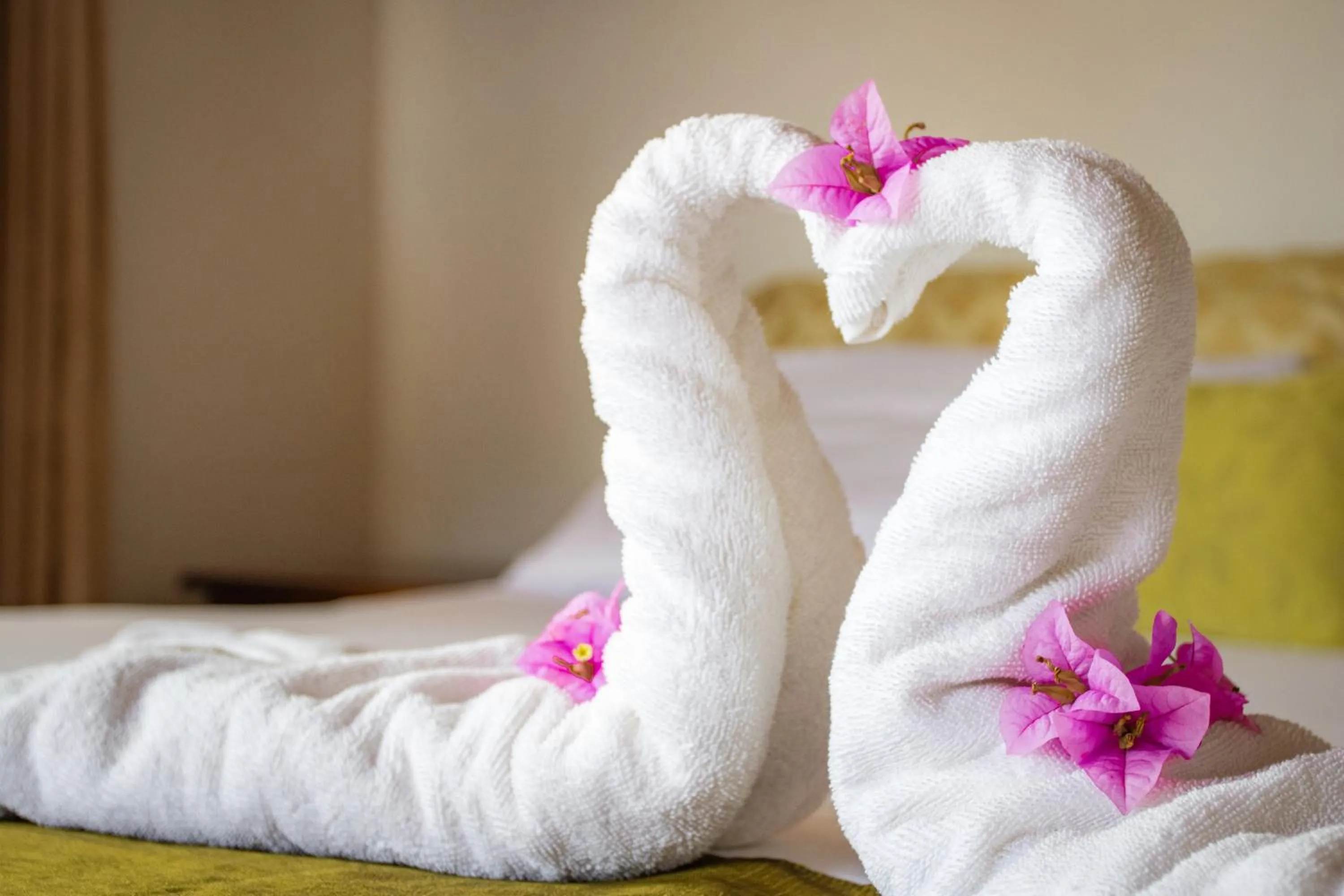 towels, Bed in Miradas Arenal Hotel & Hotsprings
