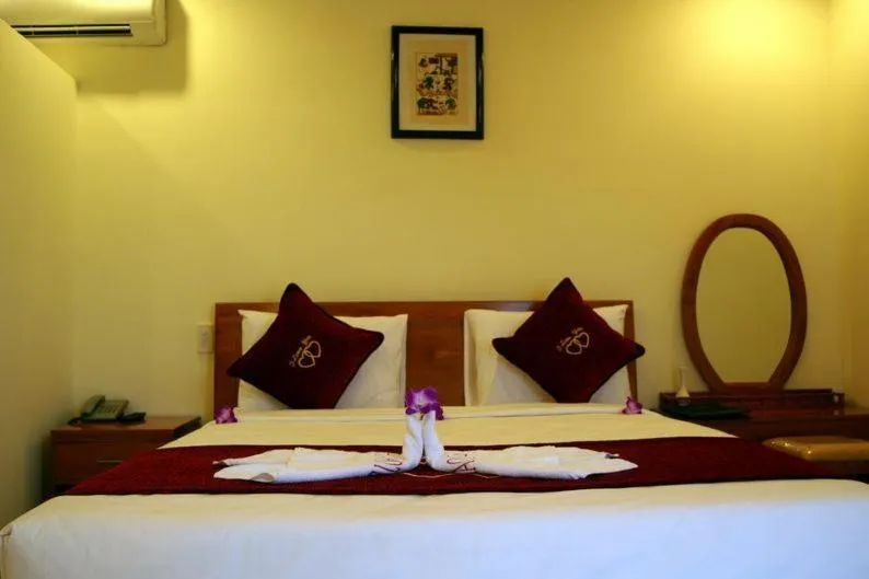 Bed in Ha Phuong Mui Ne Hotel