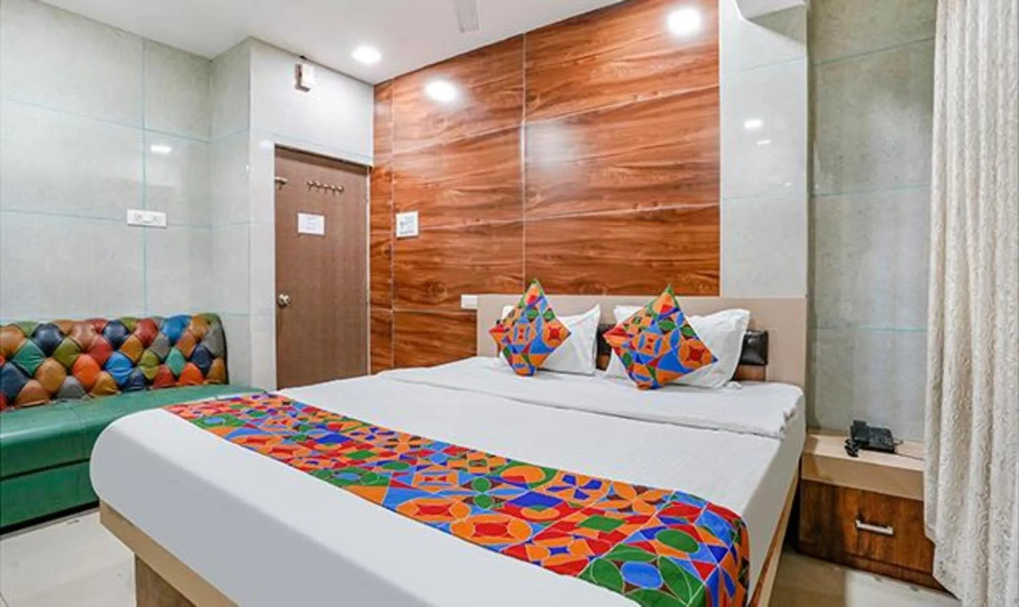 Bed in FabHotel White Gold