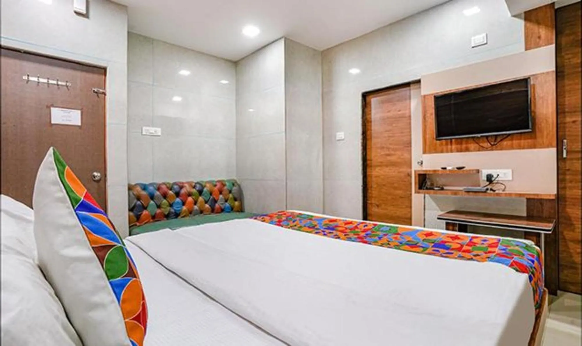 Bed in FabHotel White Gold