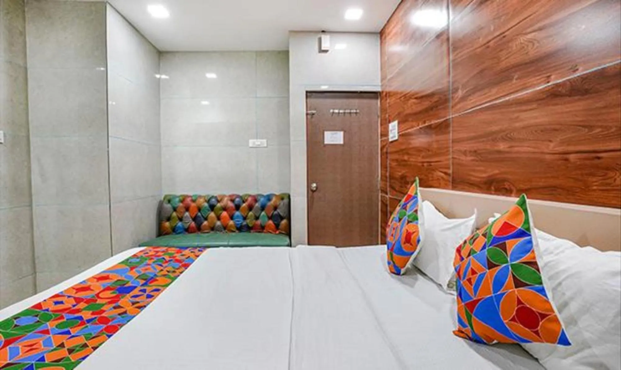 Bed in FabHotel White Gold