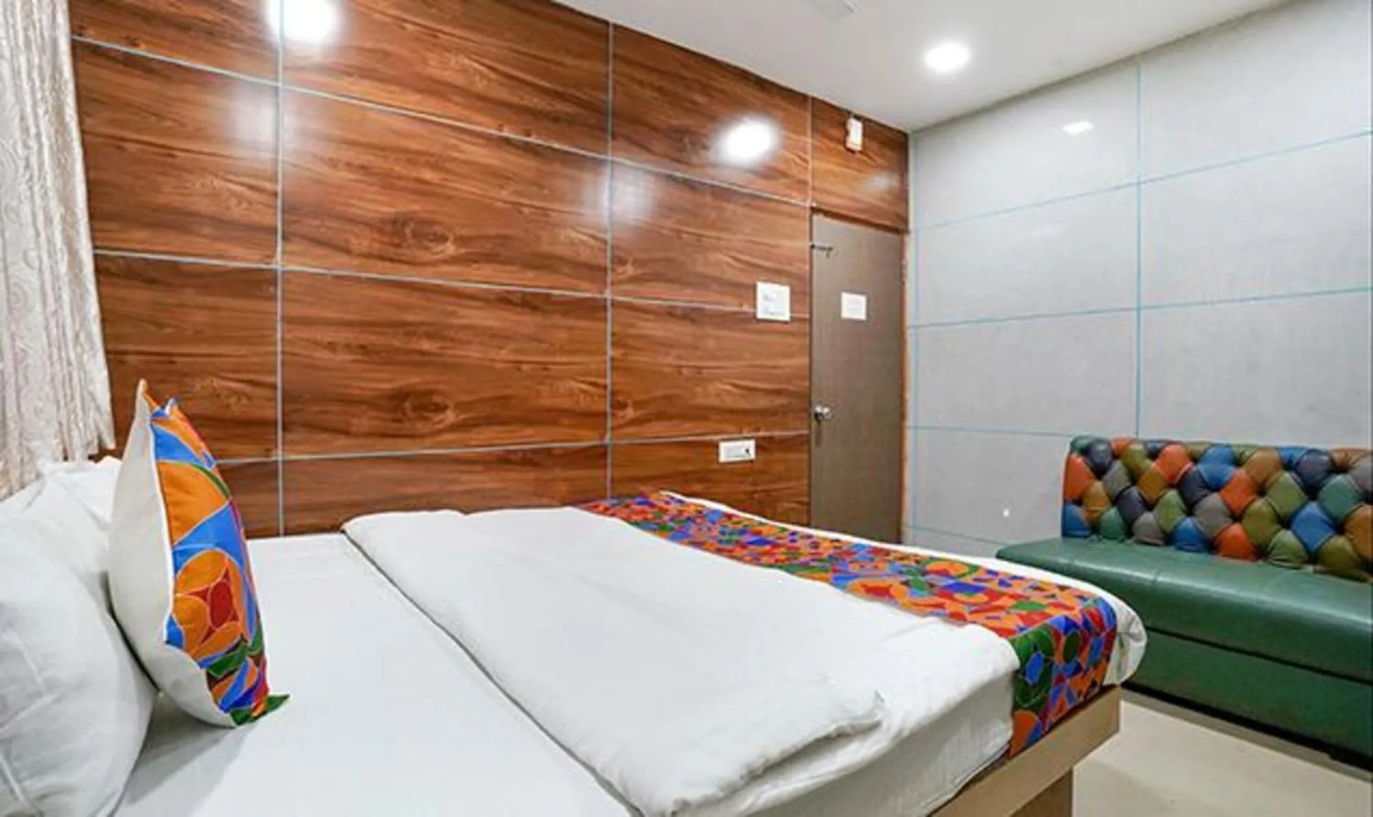 Bed in FabHotel White Gold