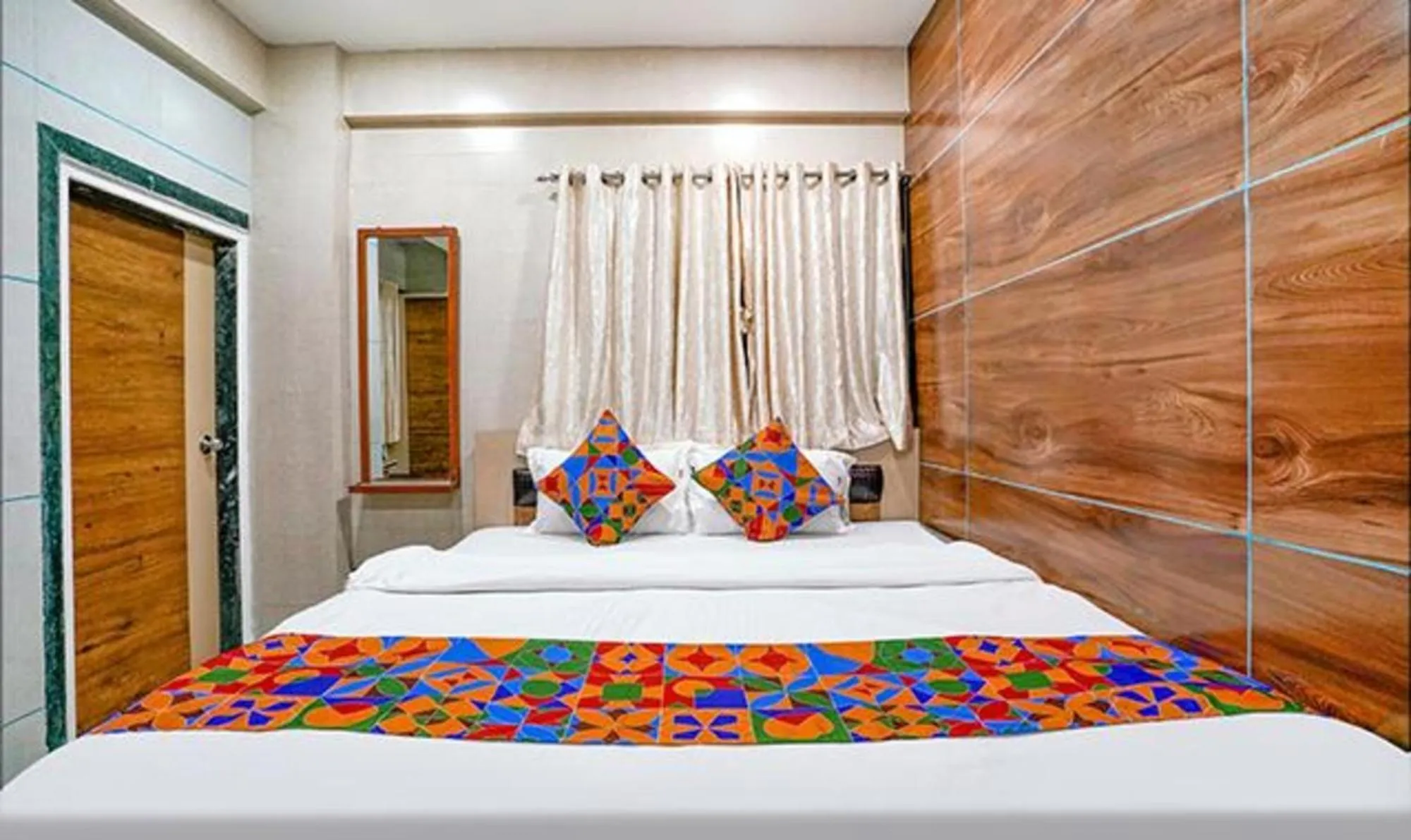 Bed in FabHotel White Gold