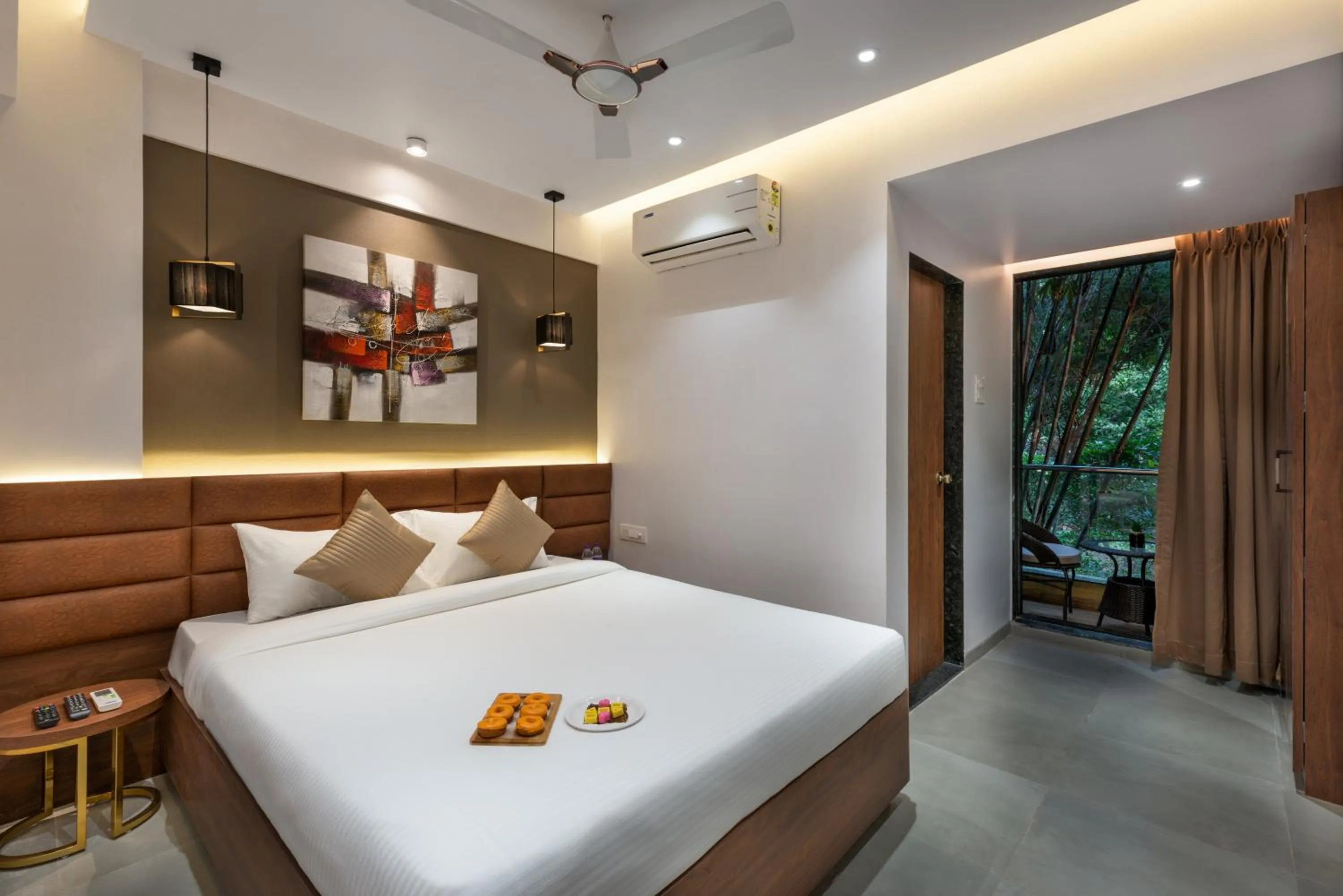 Bed in Paramount Riverfront Resort & Spa, Karjat