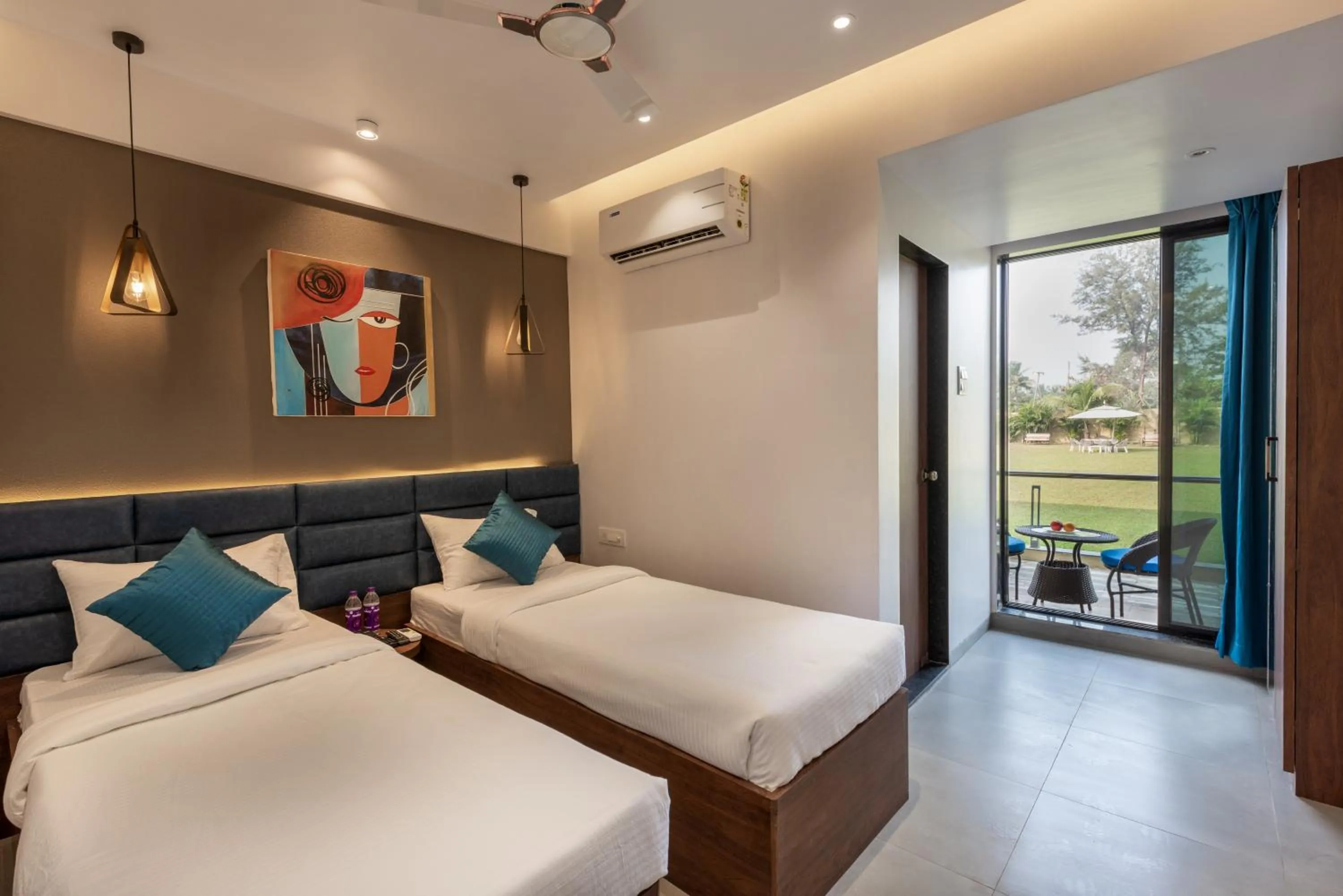 Bed in Paramount Riverfront Resort & Spa, Karjat