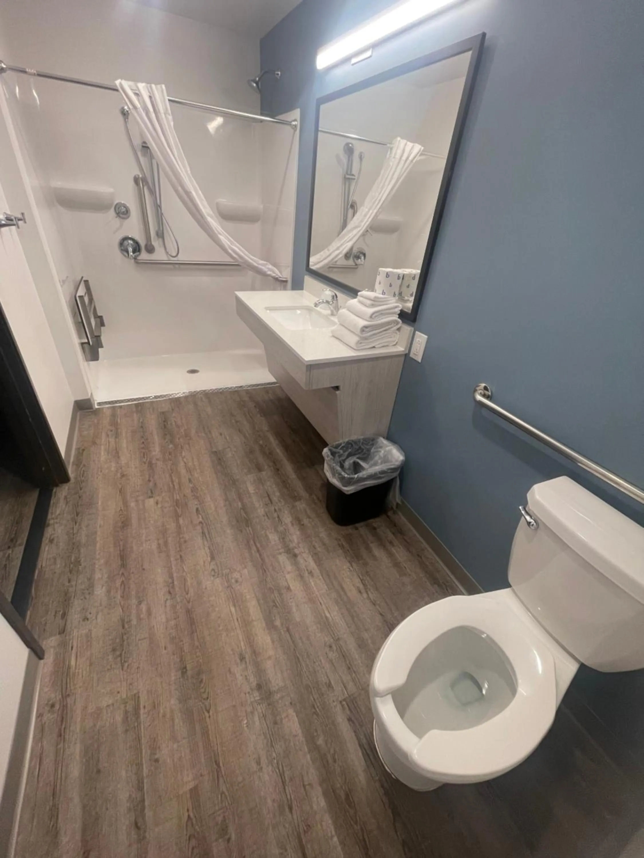 Bathroom in WoodSpring Suites Concord-Charlotte Speedway