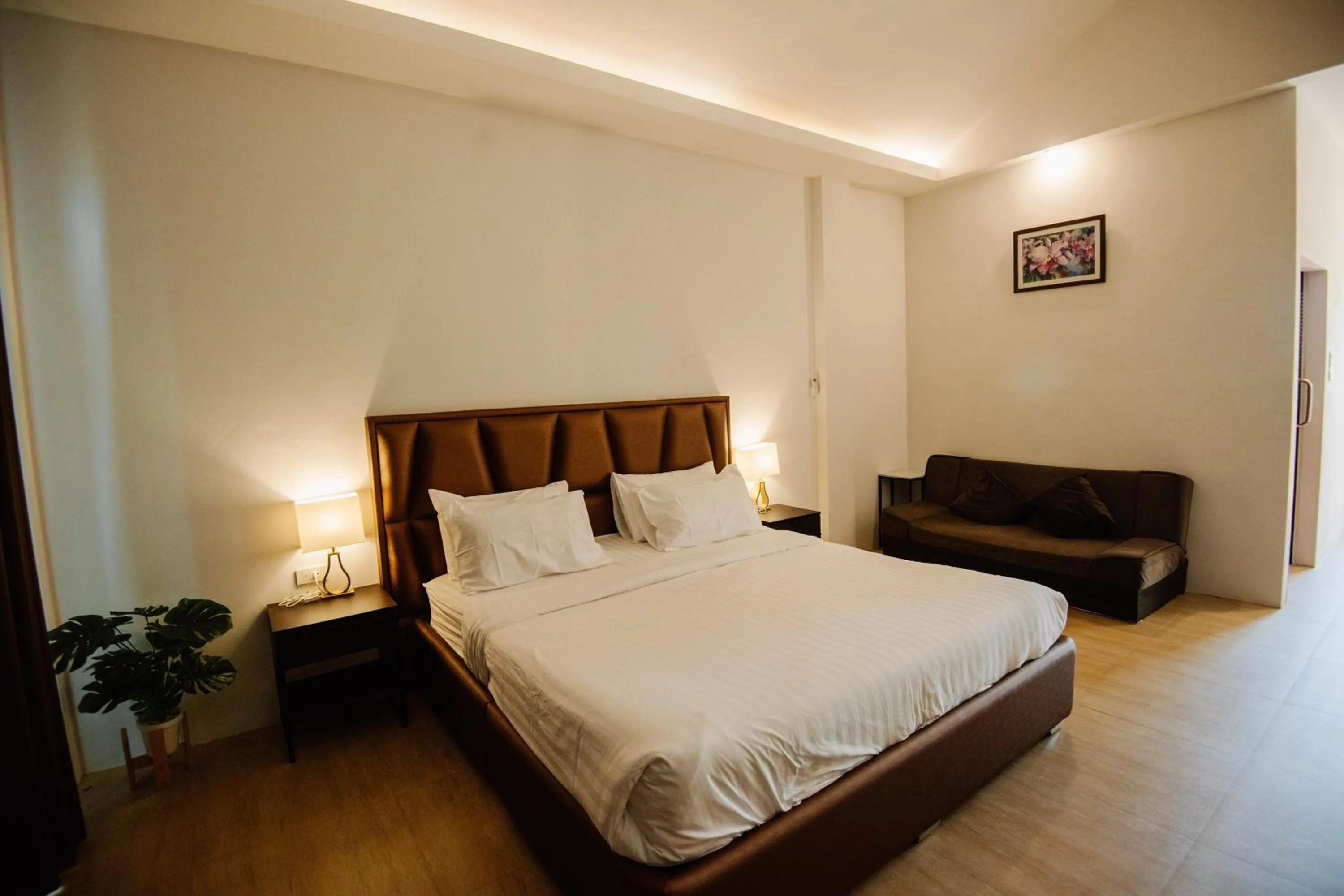 Bed in Phorpun Resort Lampang