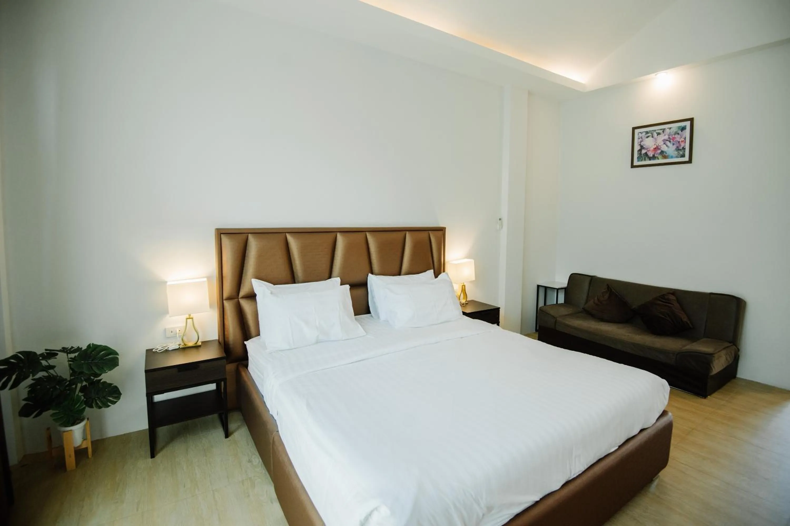 Bed in Phorpun Resort Lampang