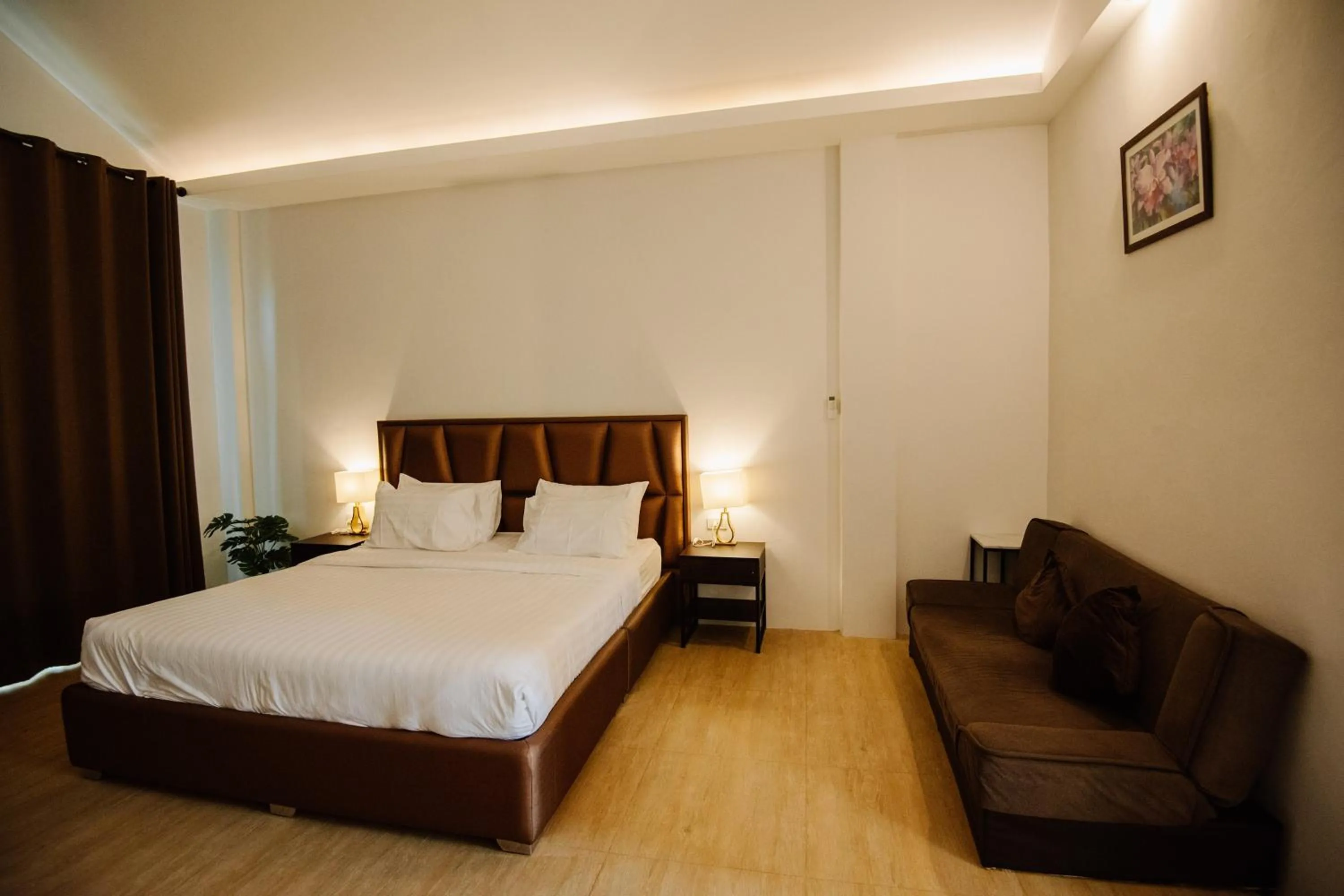 Bed in Phorpun Resort Lampang