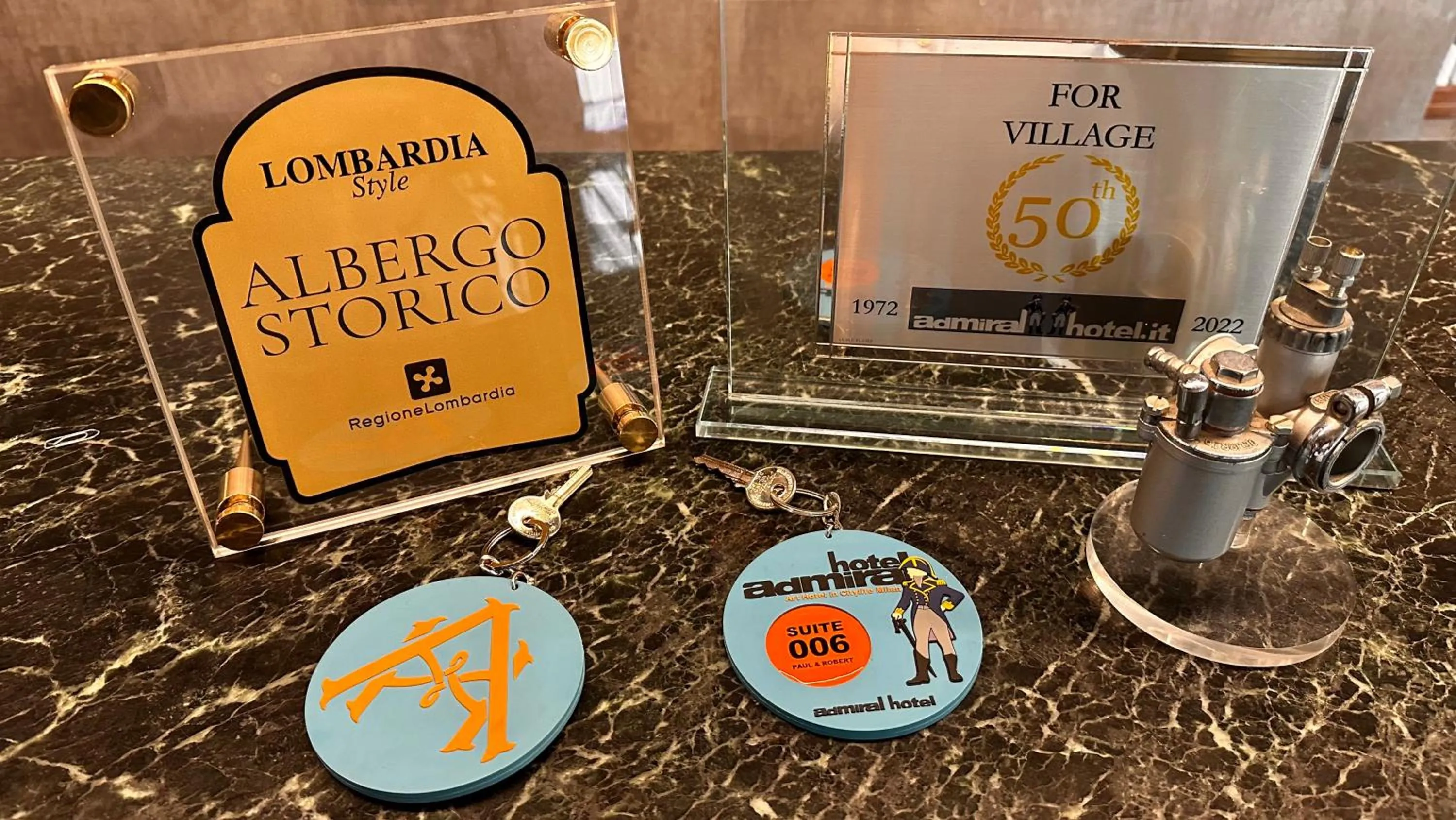 Property logo or sign in Admiral Hotel