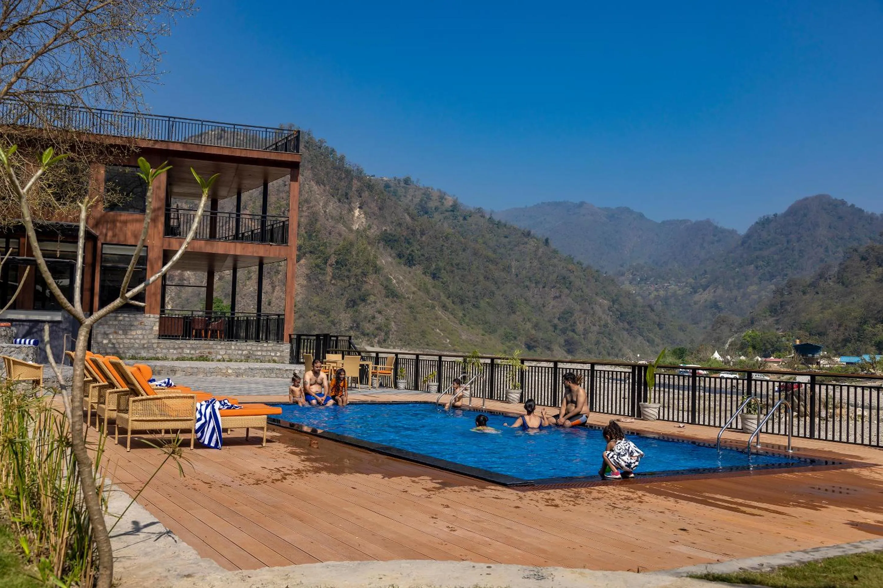 Swimming pool in juSTa Rasa Retreat & Spa Rishikesh