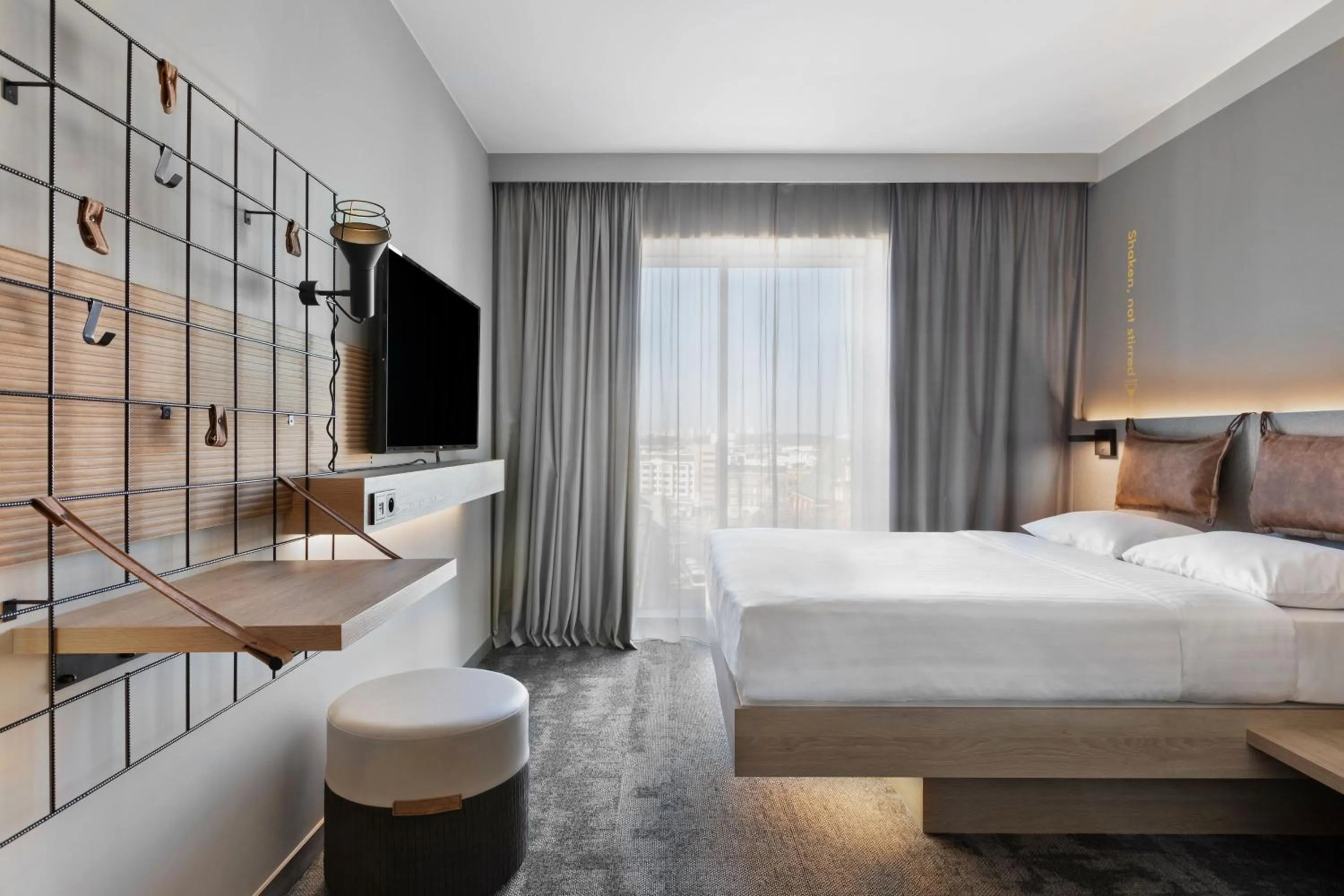 Photo of the whole room, Bed in Moxy Szczecin City