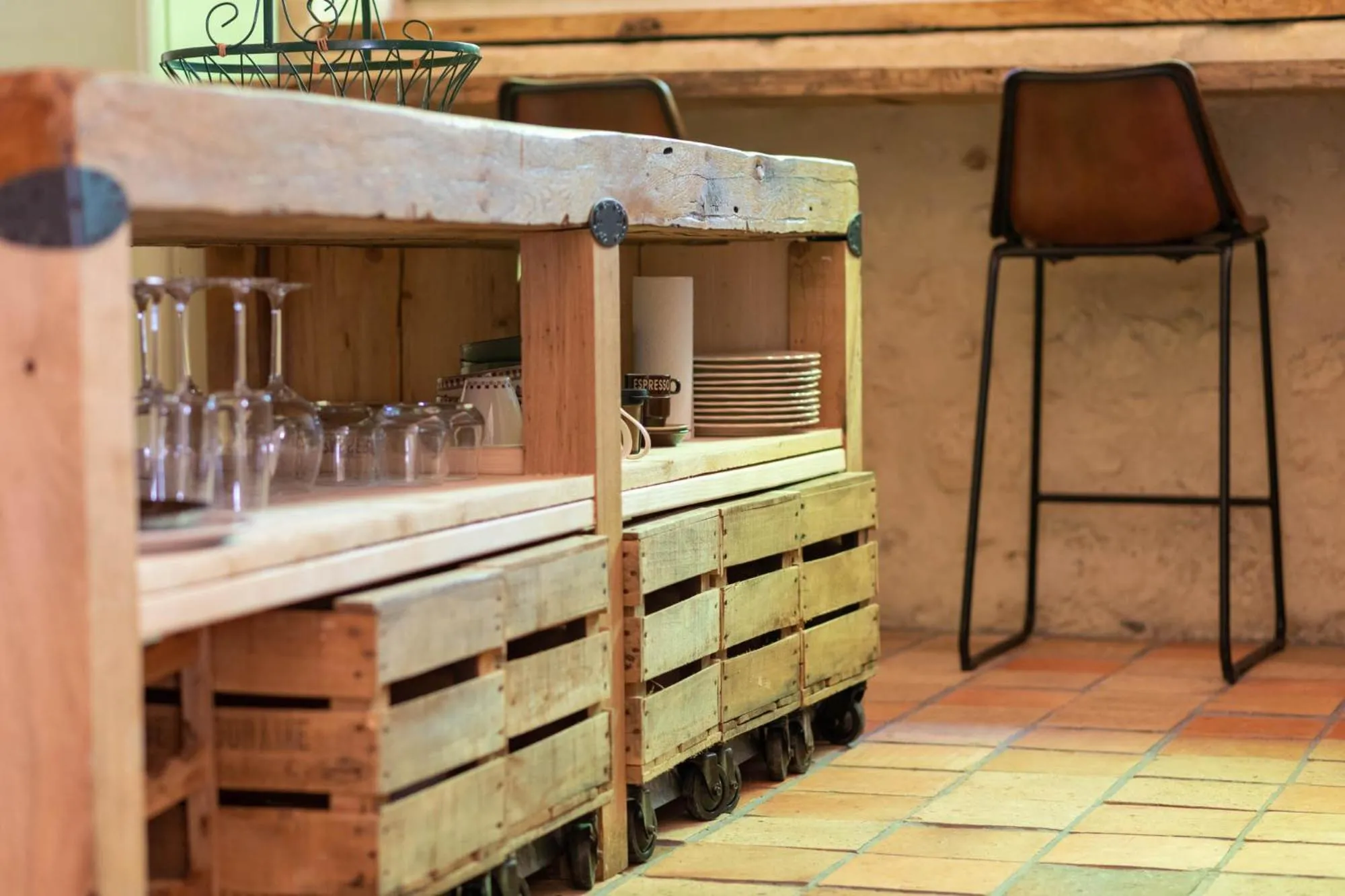 kitchen in Manoir de la Mazeraie lodge de luxe Loire Valley