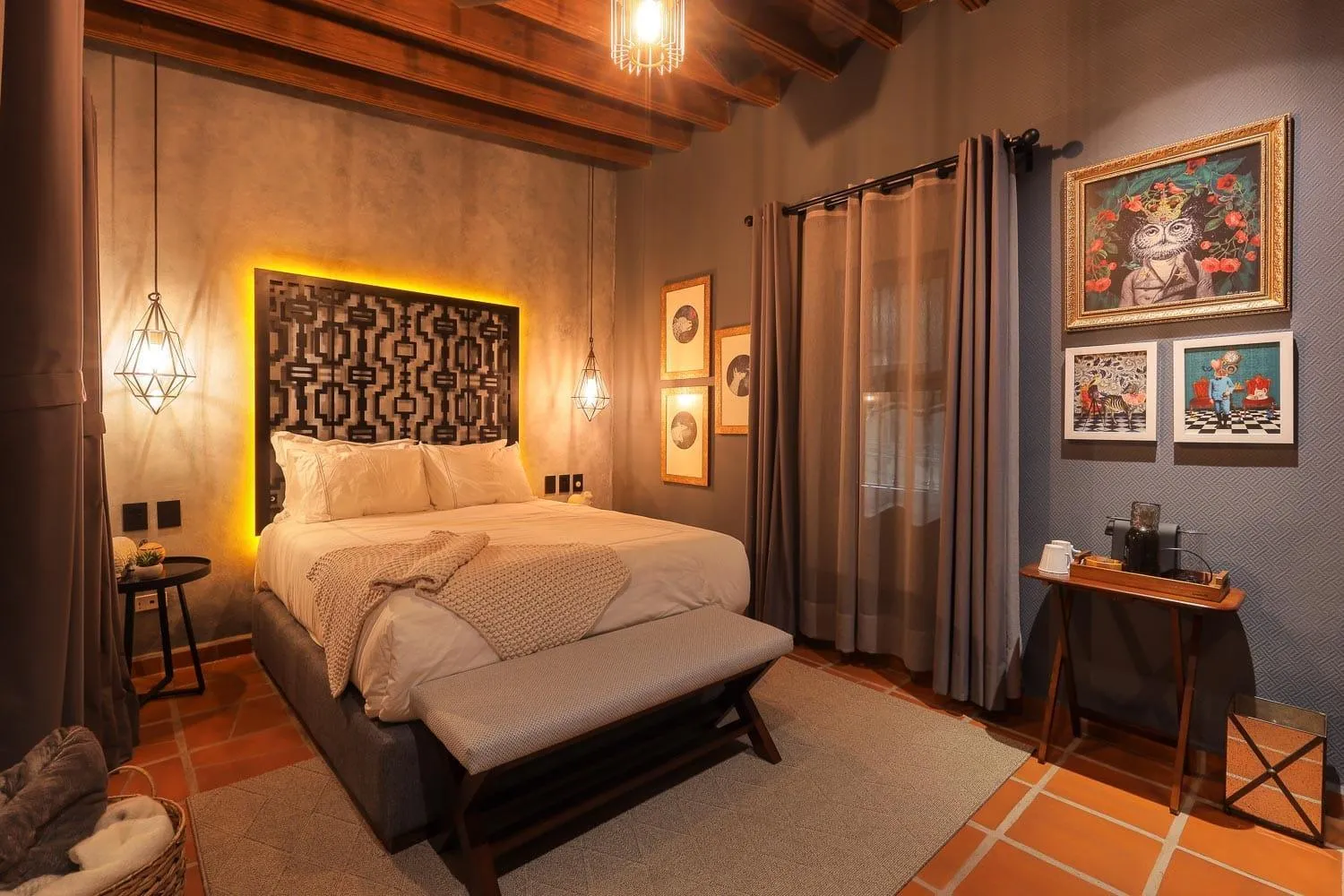 Bed in Hotel Casamada