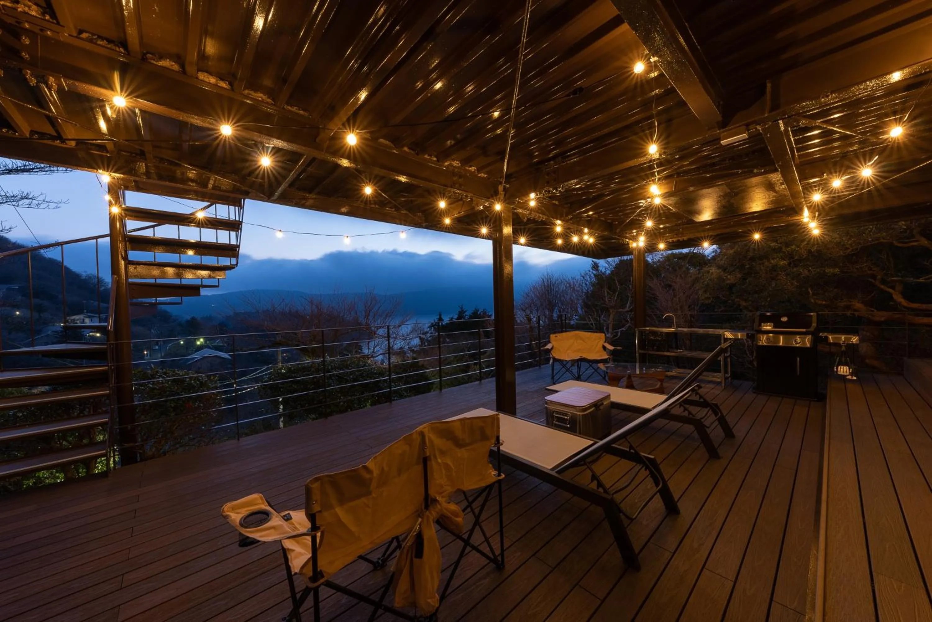 Balcony/Terrace in VILLA HAKONE湖空