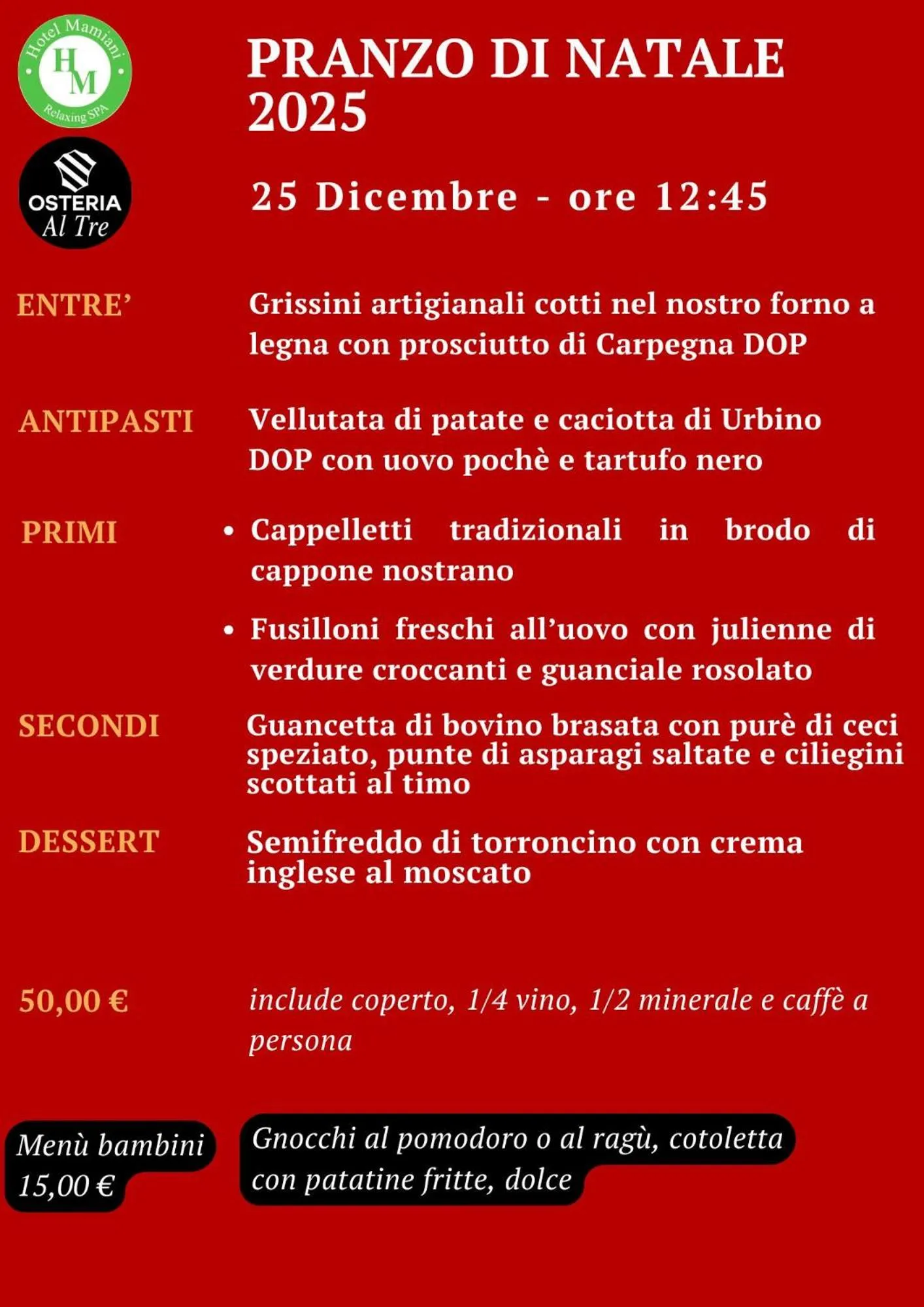 Restaurant/places to eat in Hotel Mamiani & Relaxing Spa Urbino