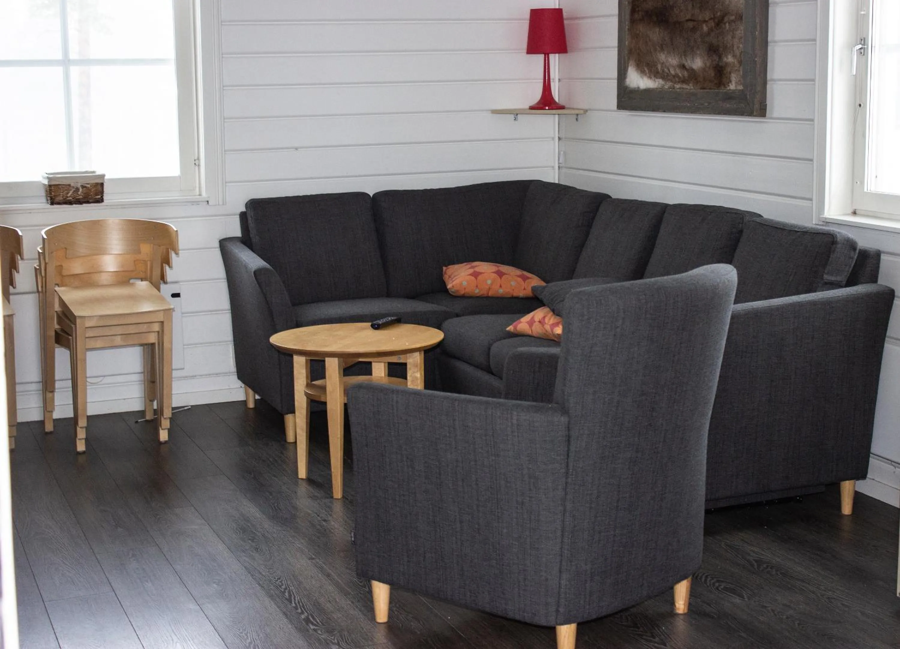 Living room in Hotell Tjamstan Malå