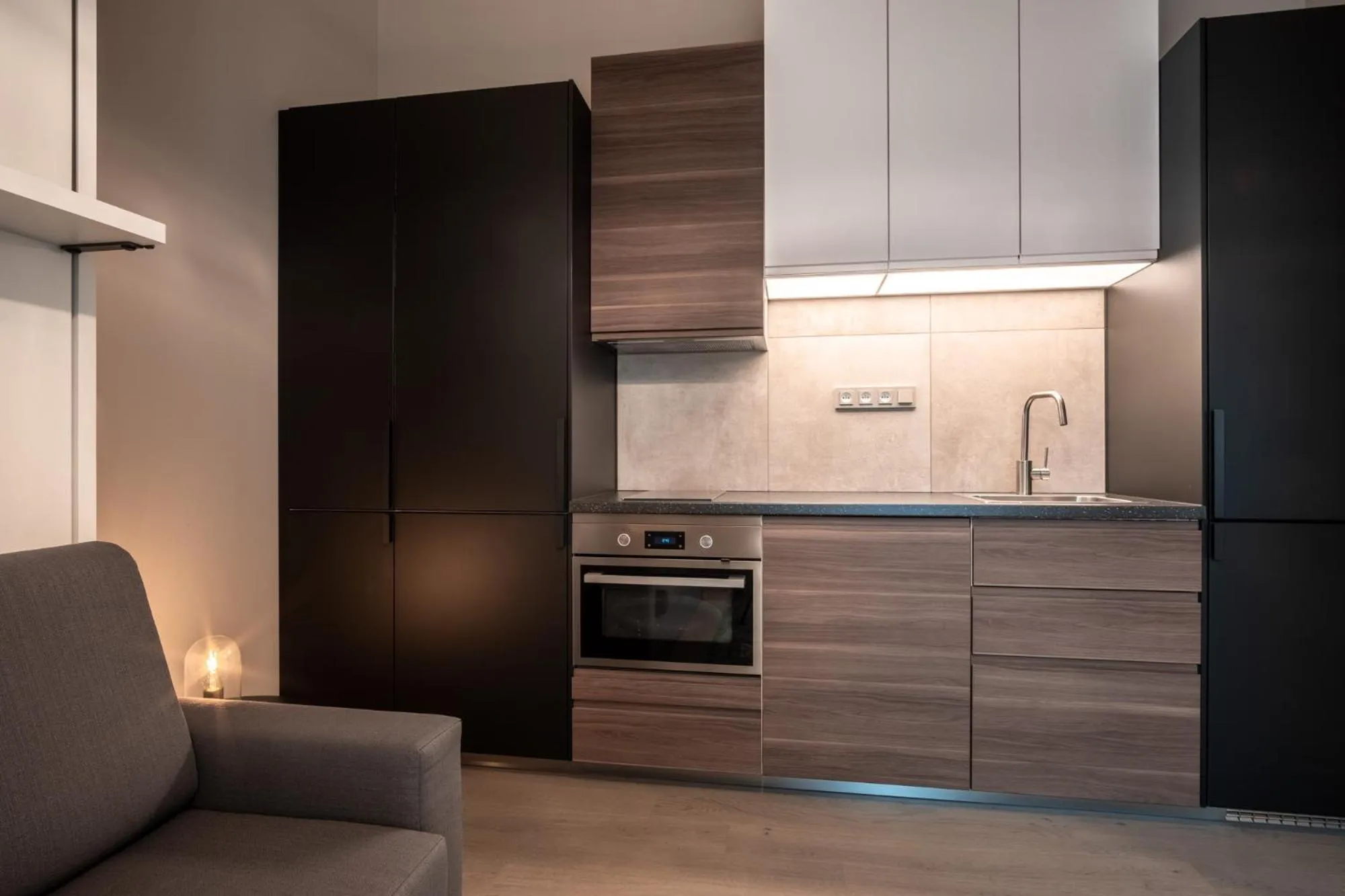 Kitchen or kitchenette in Aparthotel Rimska 14