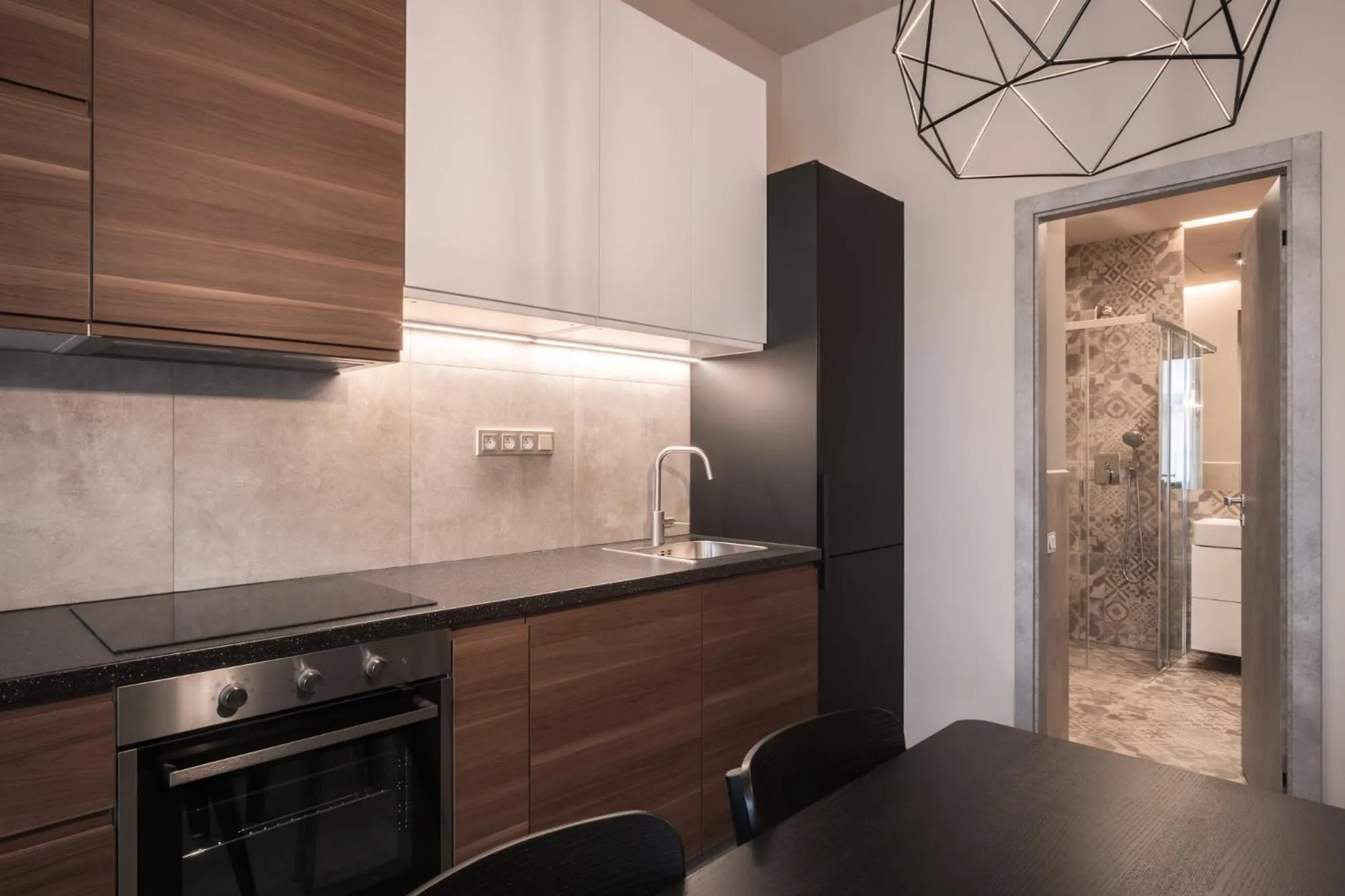 Kitchen or kitchenette in Aparthotel Rimska 14