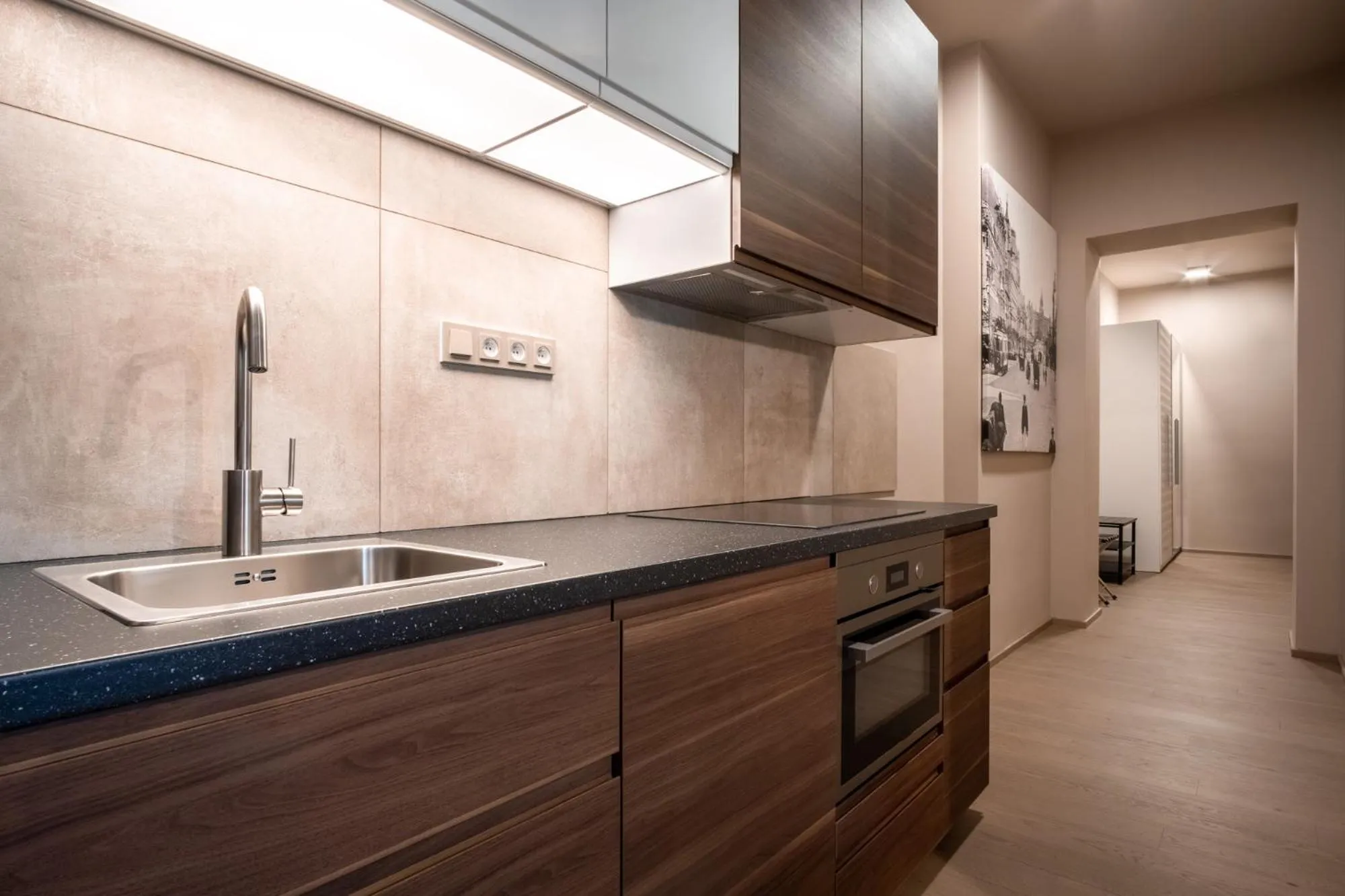 Kitchen or kitchenette in Aparthotel Rimska 14