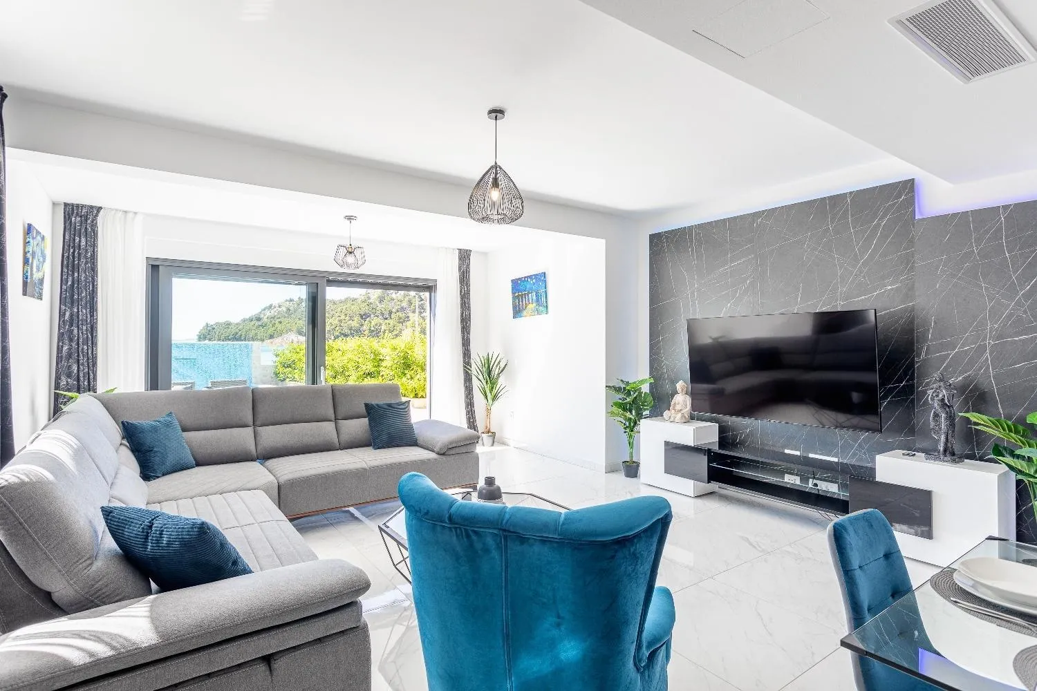 Living room in Villa Marionella