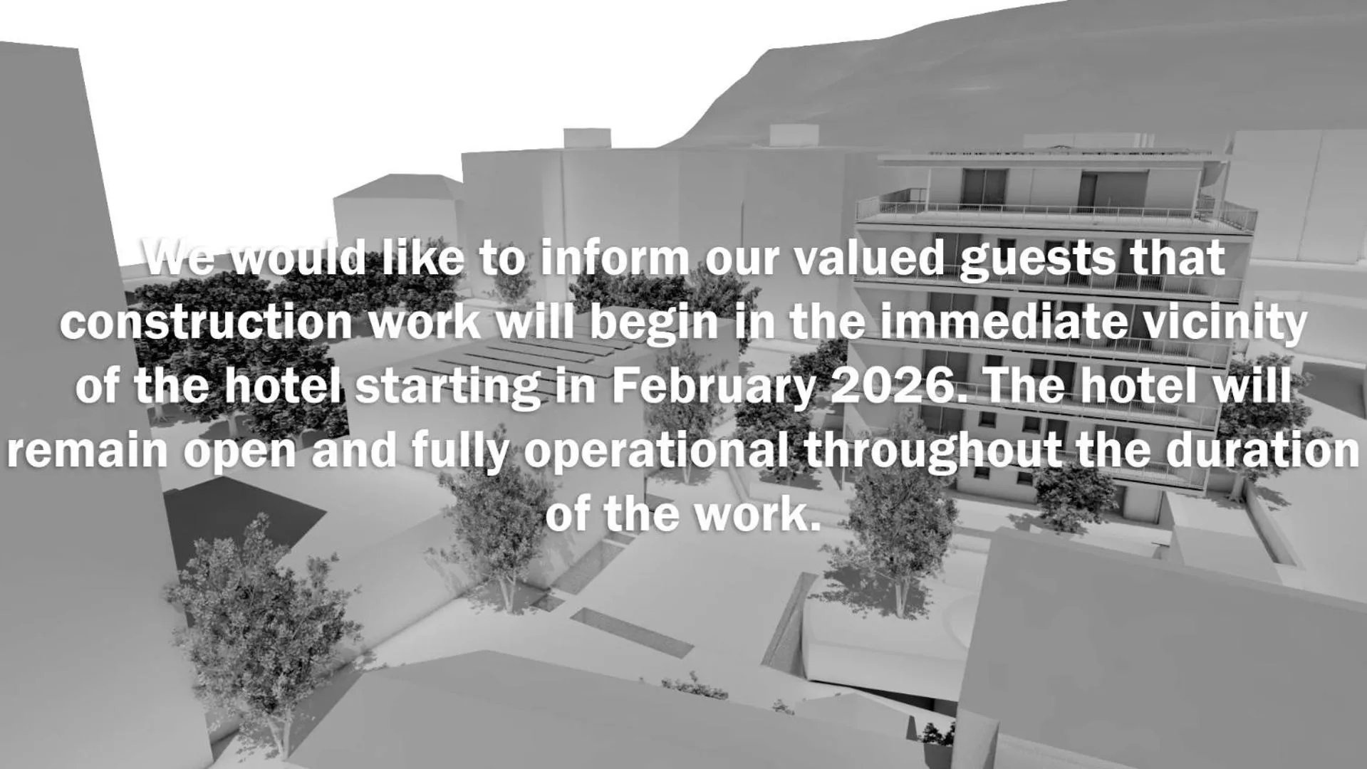 Text overlay in Hotel Stiegl Scala