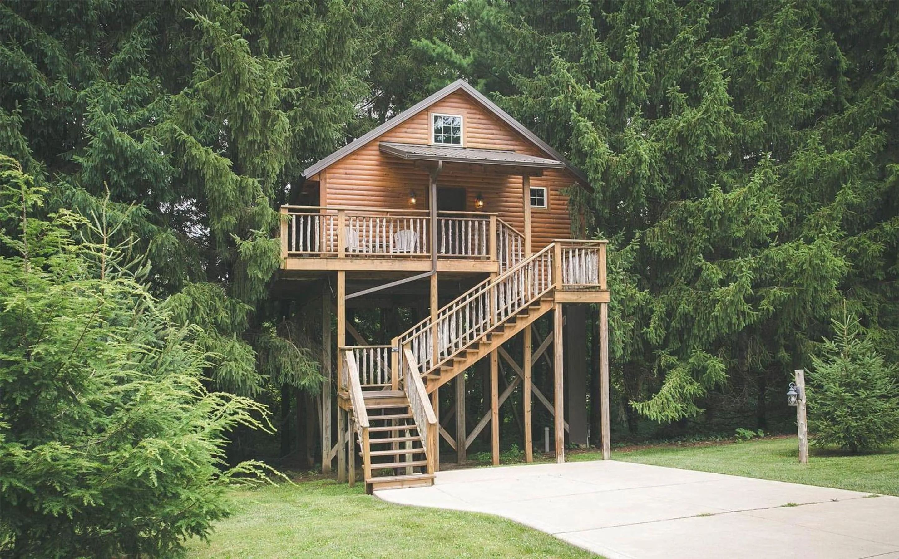 Property building in Lofty Willows Treehouse by Amish Country Lodging