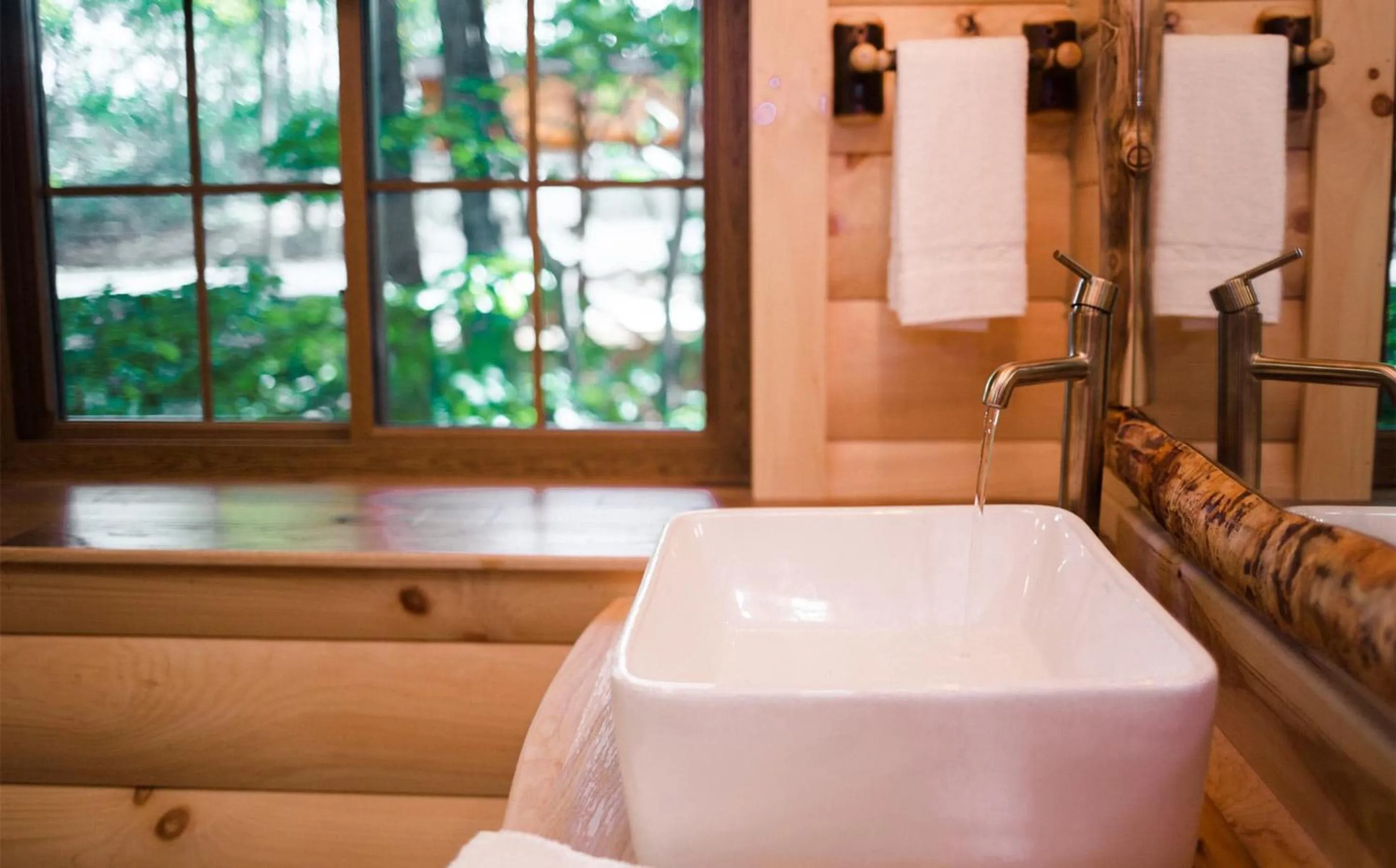 Bathroom in Treehouse #1 by Amish Country Lodging