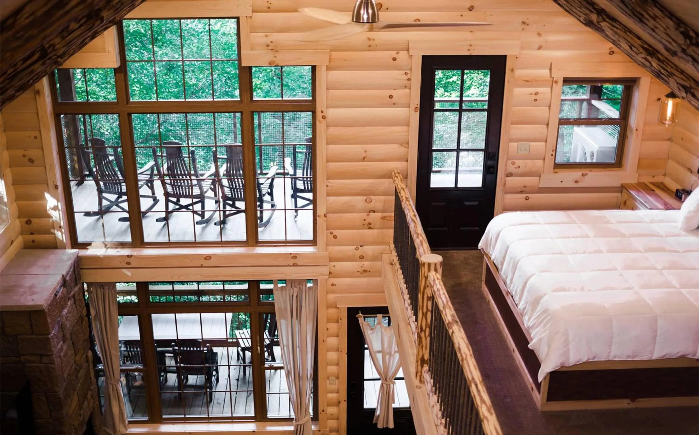 Photo of the whole room, Bed in Treehouse #1 by Amish Country Lodging