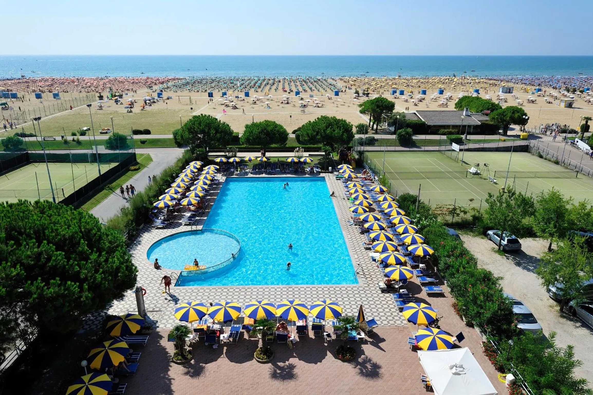 Pool view in Hotel Bellevue