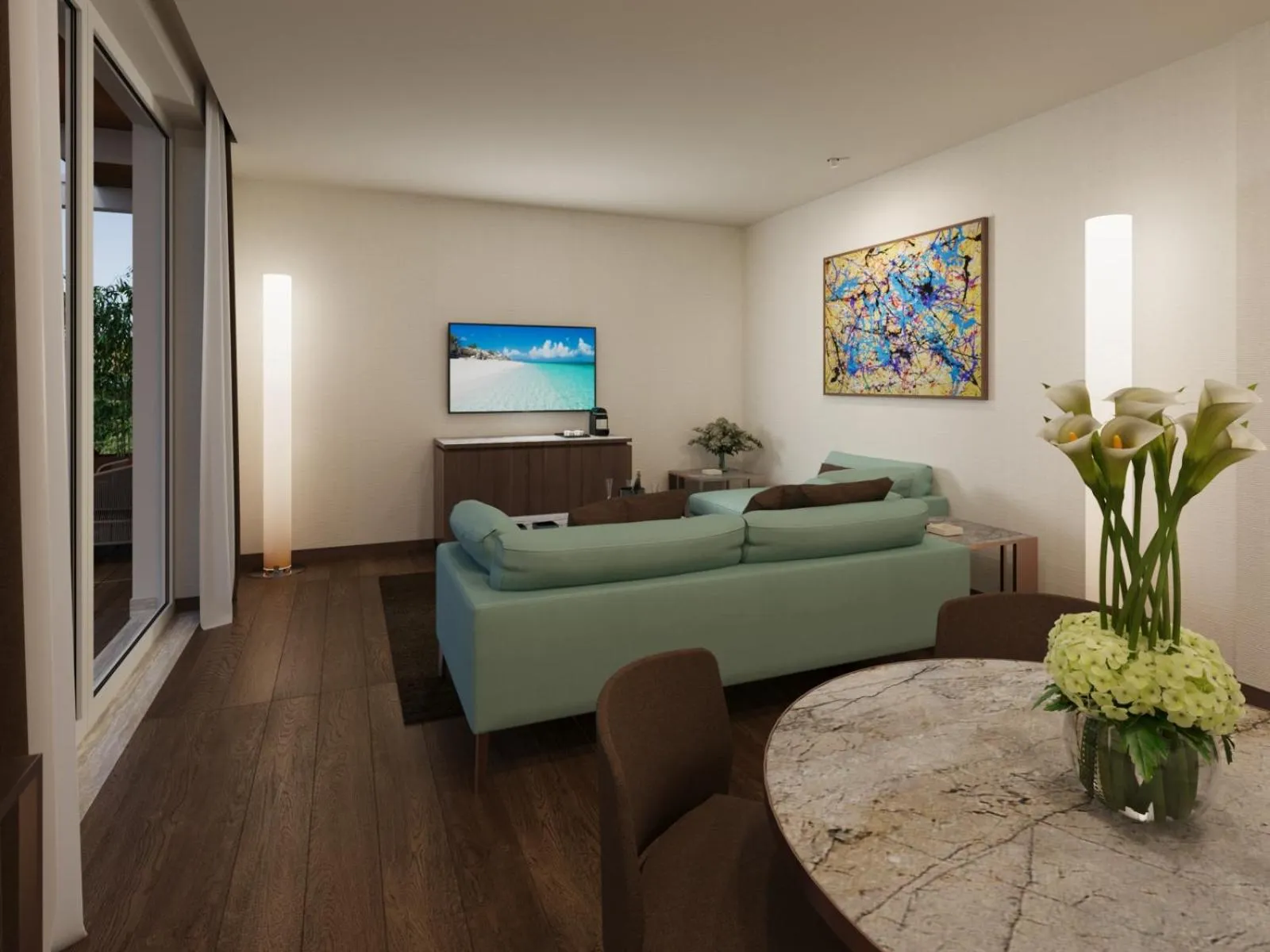 Seating area in Gallia Palace Hotel - Relais & Châteaux