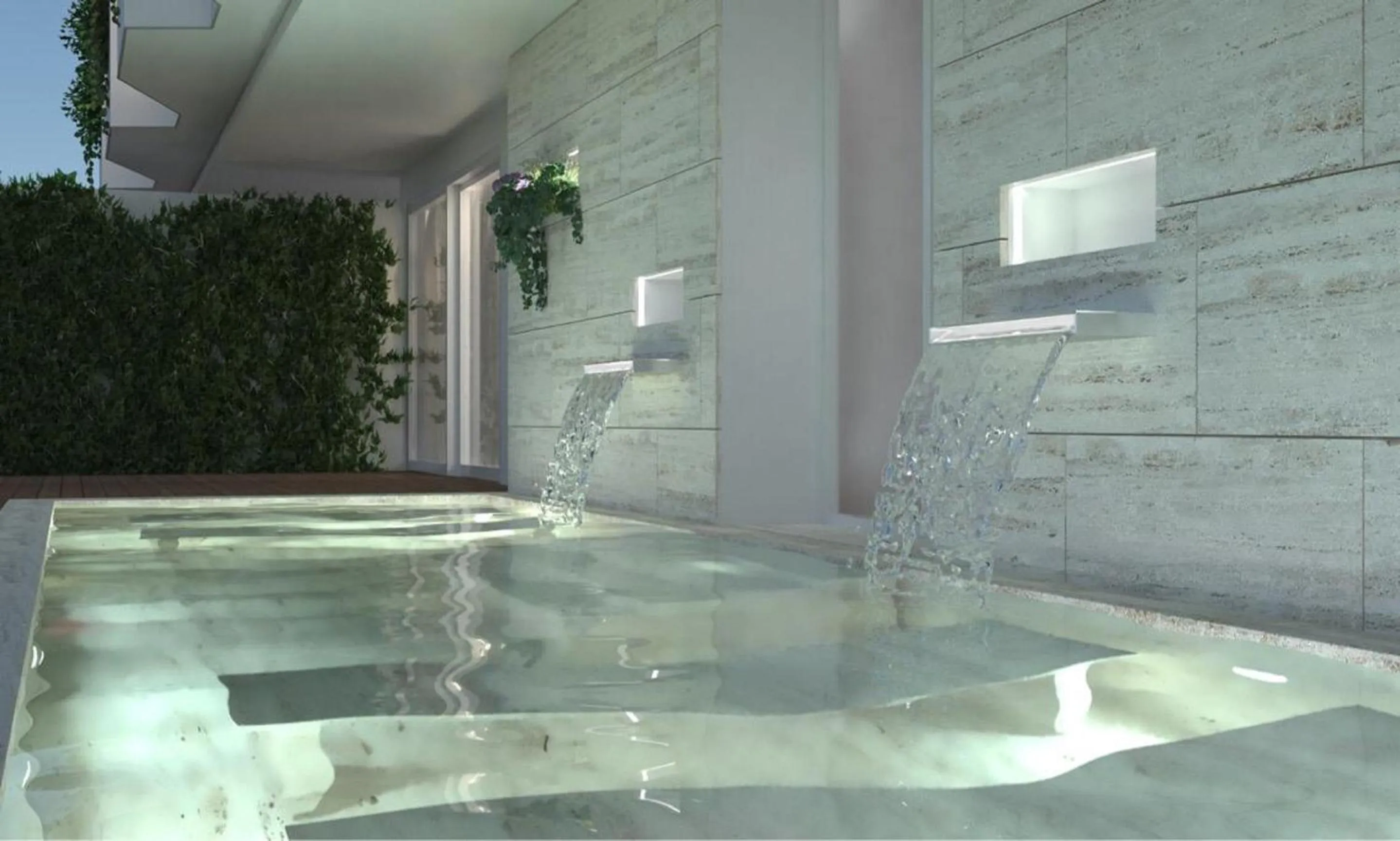 Open Air Bath in Gallia Palace Hotel - Relais & Châteaux