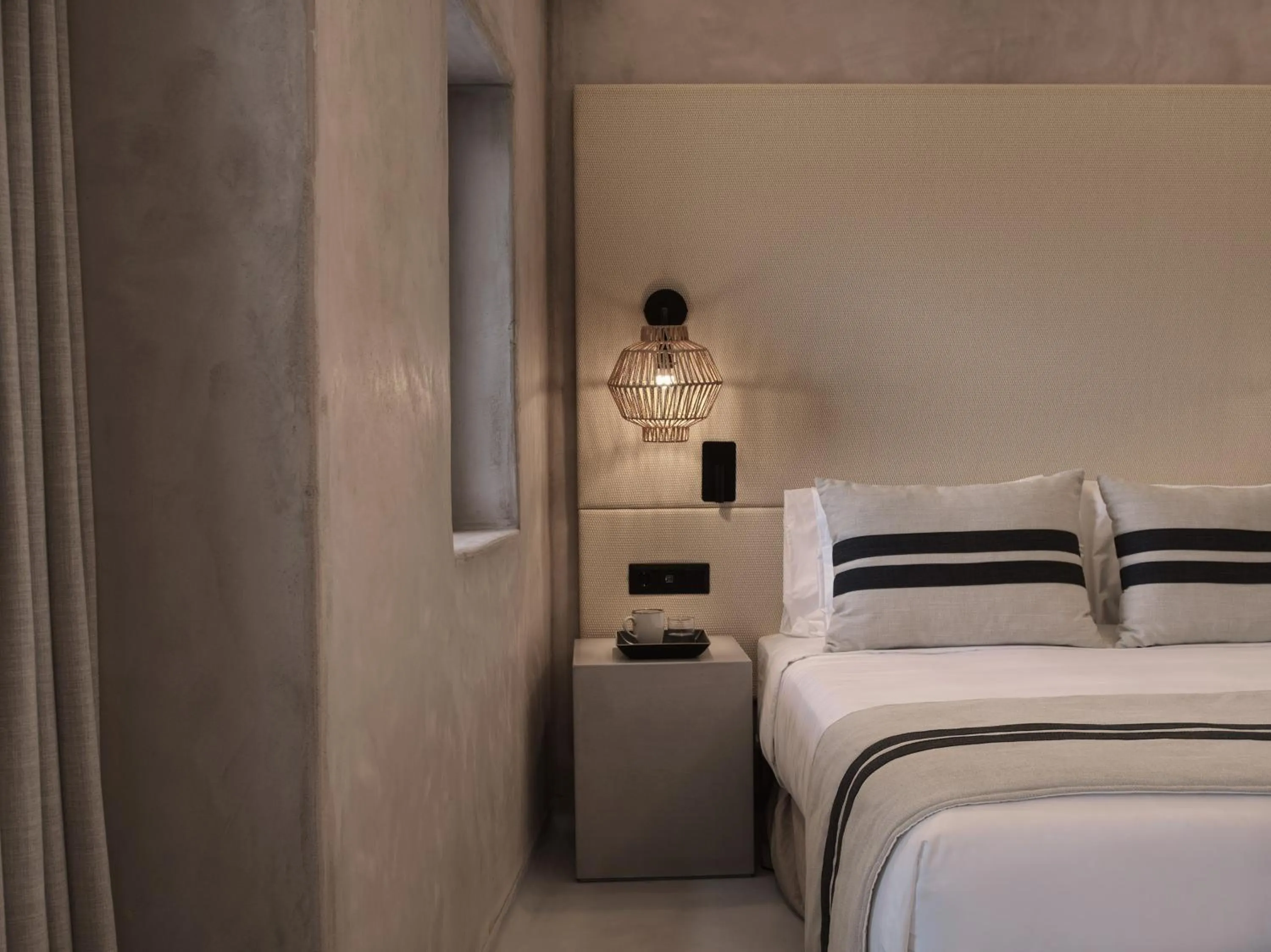 Bed in Yi Hotel Mykonos