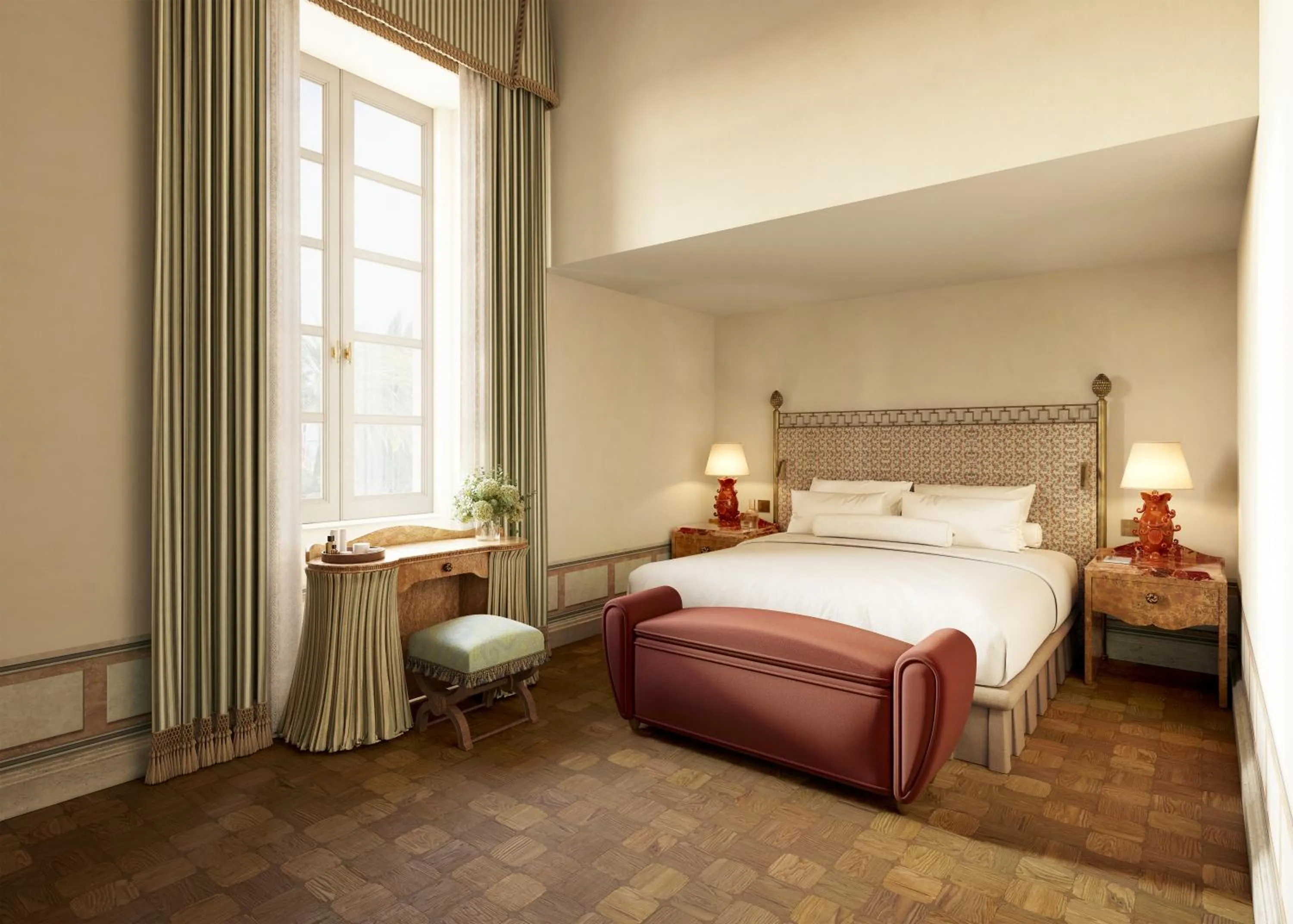 Bedroom, Bed in Grand Hotel Timeo, A Belmond Hotel, Taormina