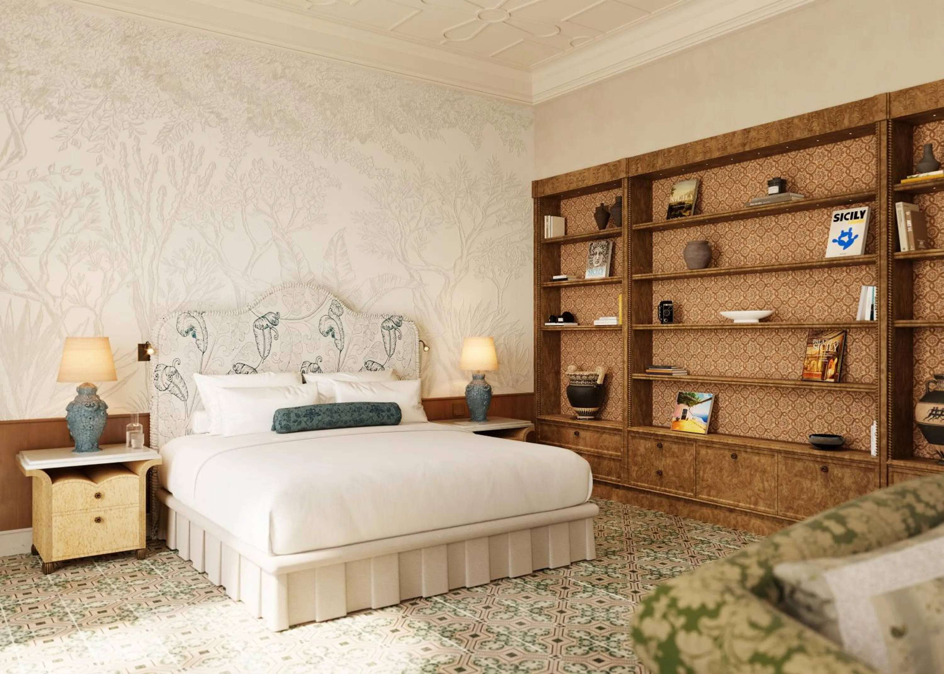 Bedroom, Bed in Grand Hotel Timeo, A Belmond Hotel, Taormina