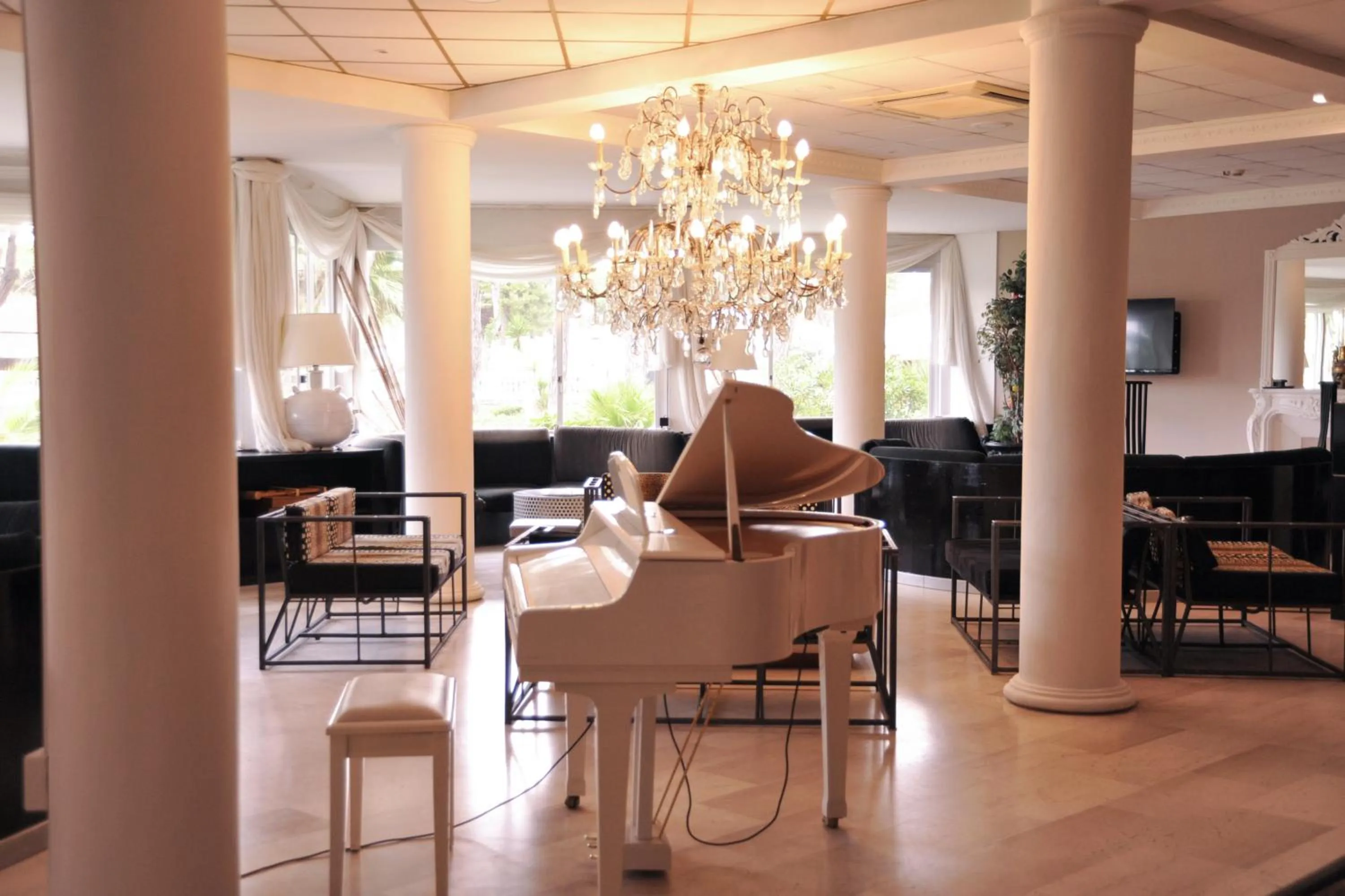 Communal lounge/ TV room in Domizia Palace Hotel