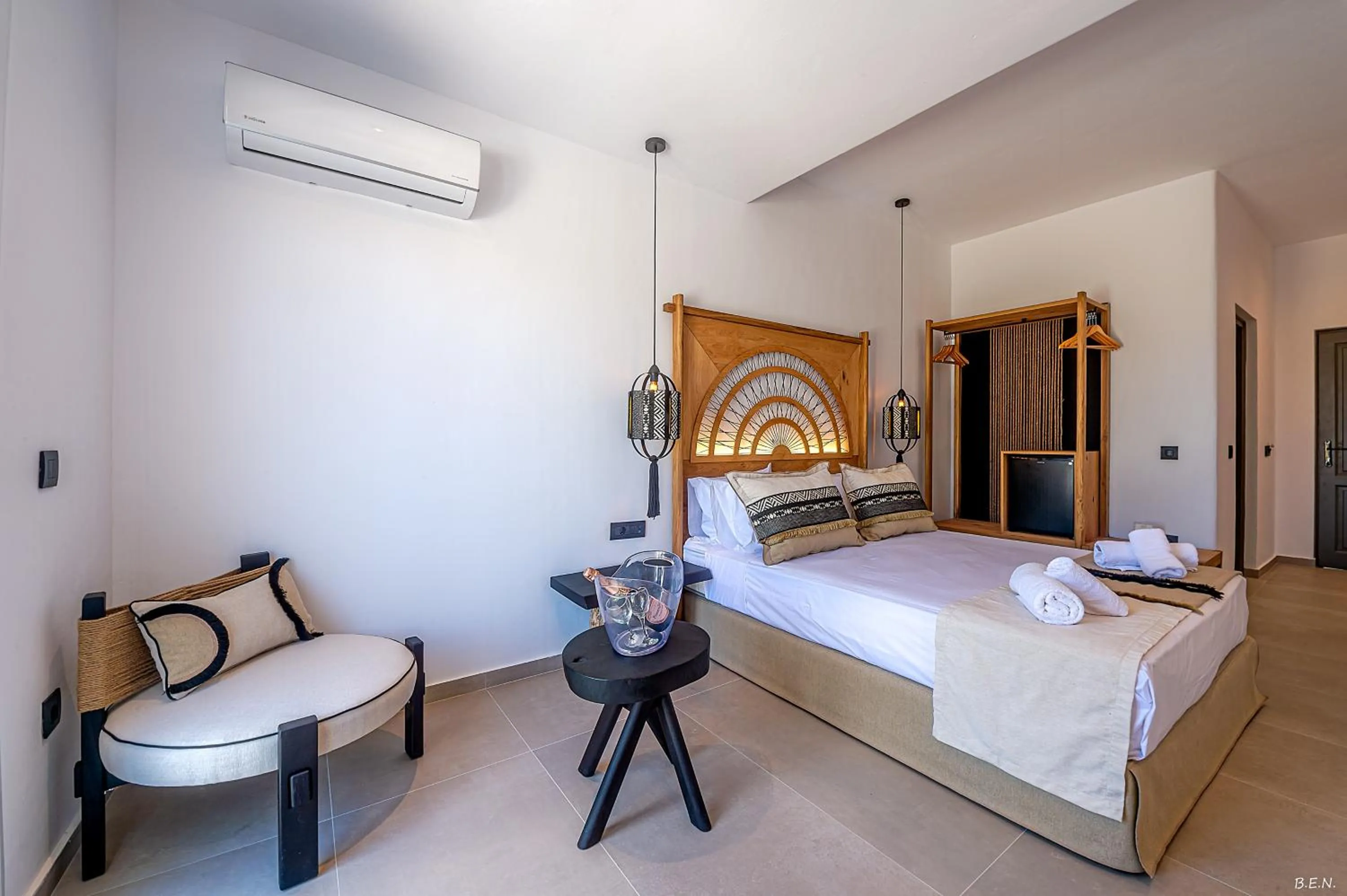 Bed in Le Palme Mykonos