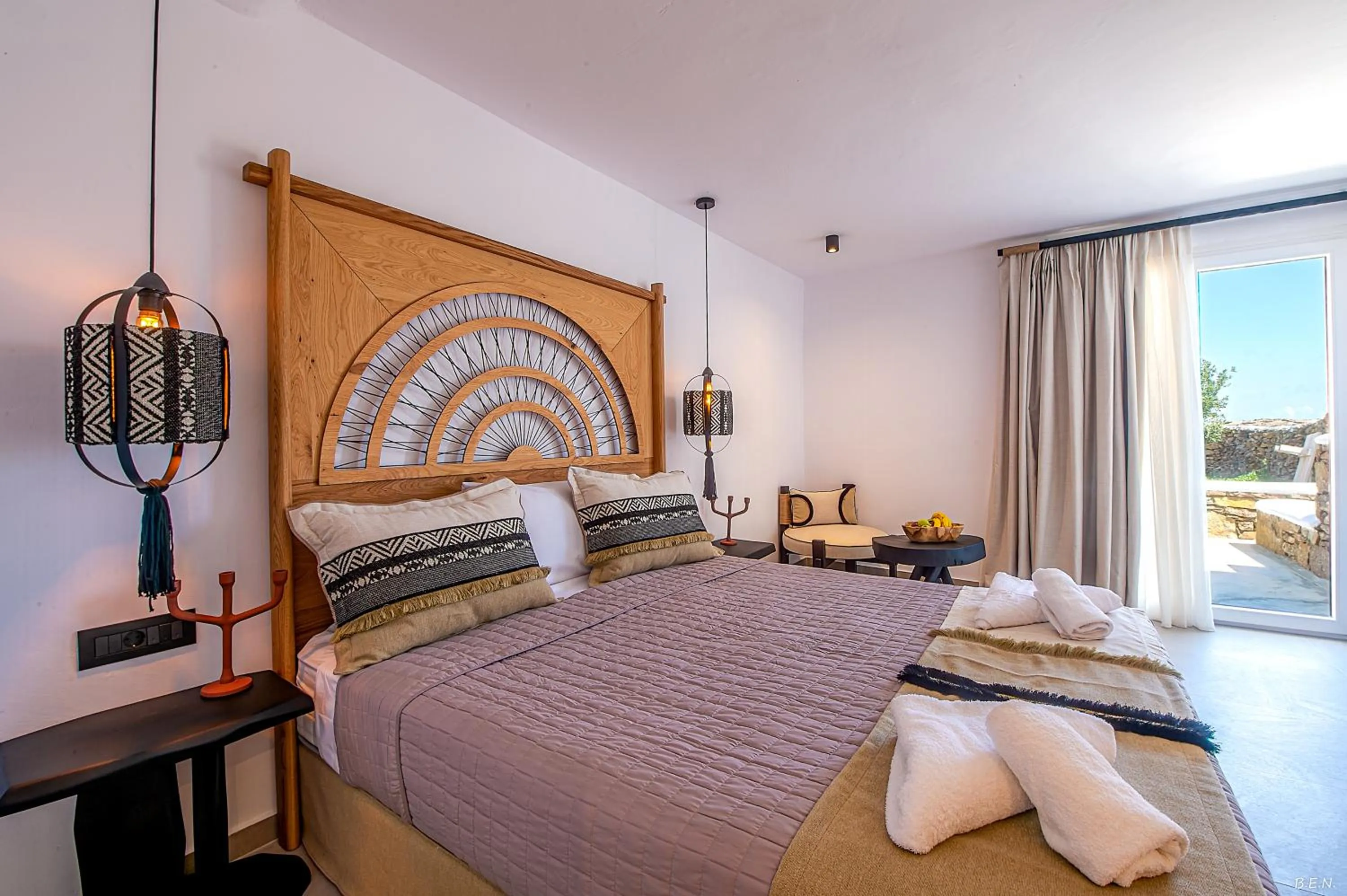 Bed in Le Palme Mykonos