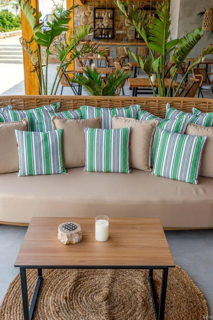 Seating area in Le Palme Mykonos