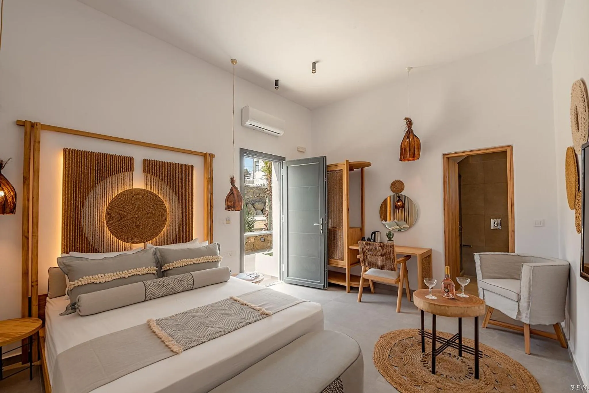 Bed in Le Palme Mykonos