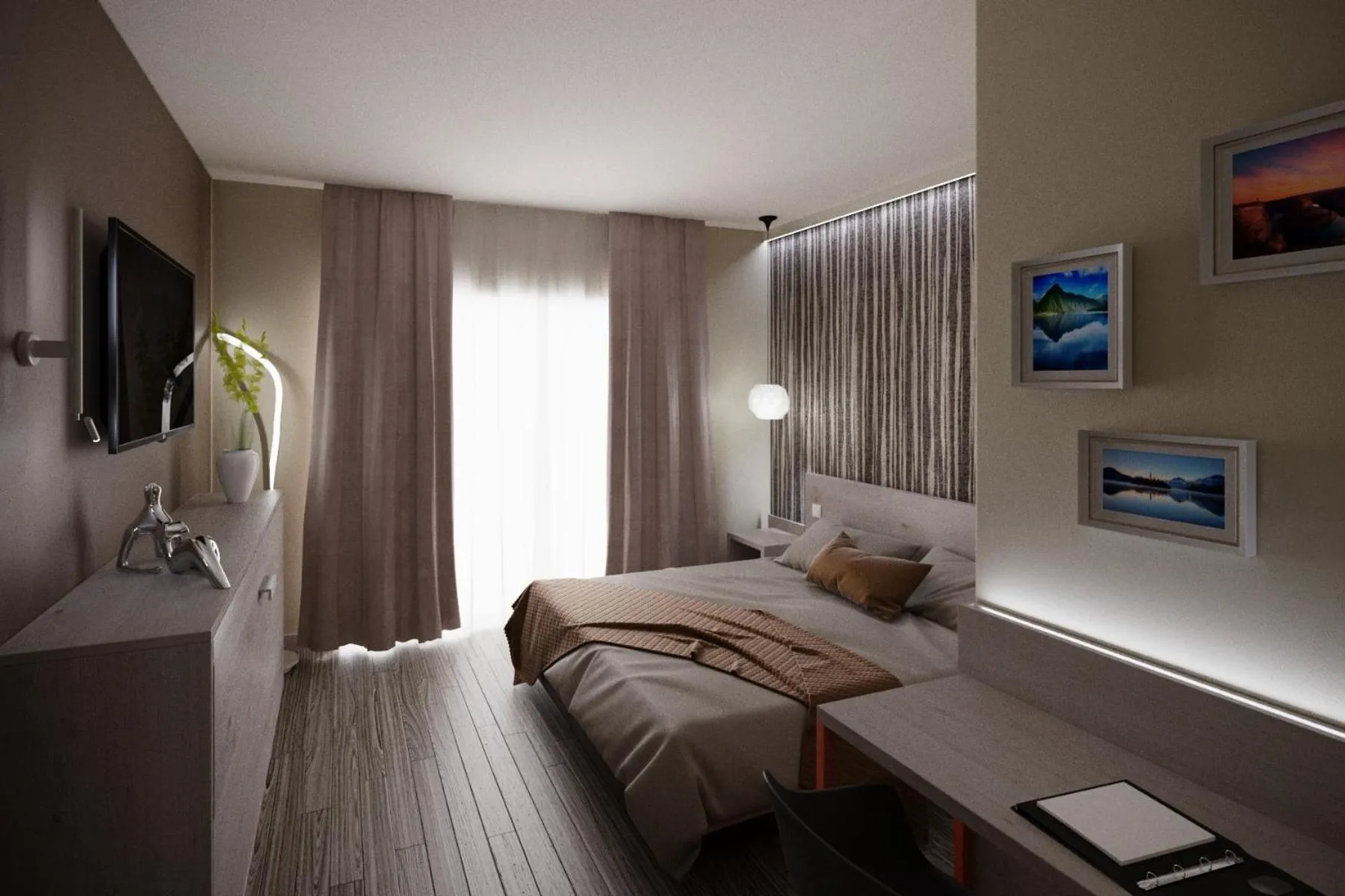 Bedroom, Bed in Alla Pergola