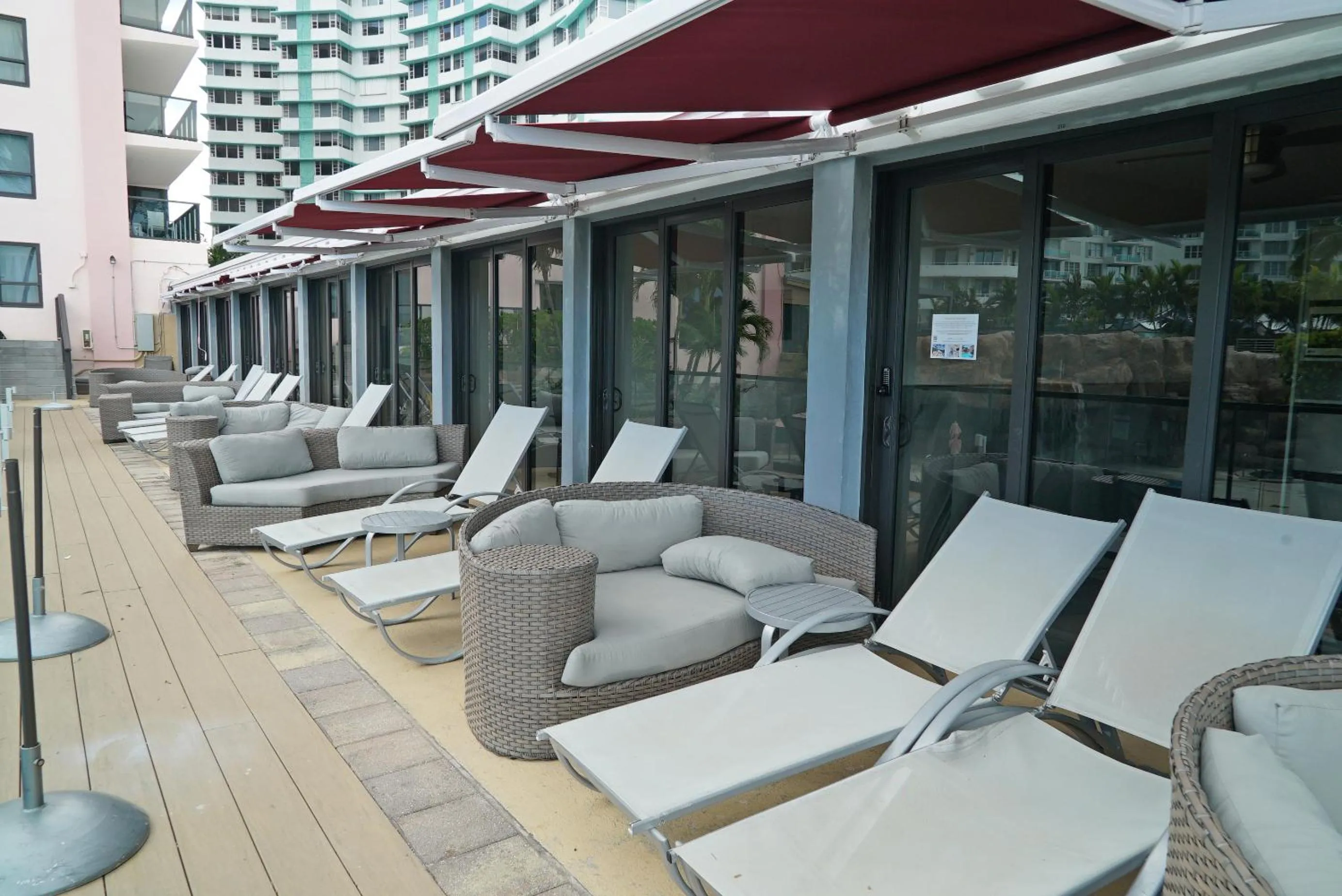 sunbed in Deluxe Apartments by South Florida Vacations