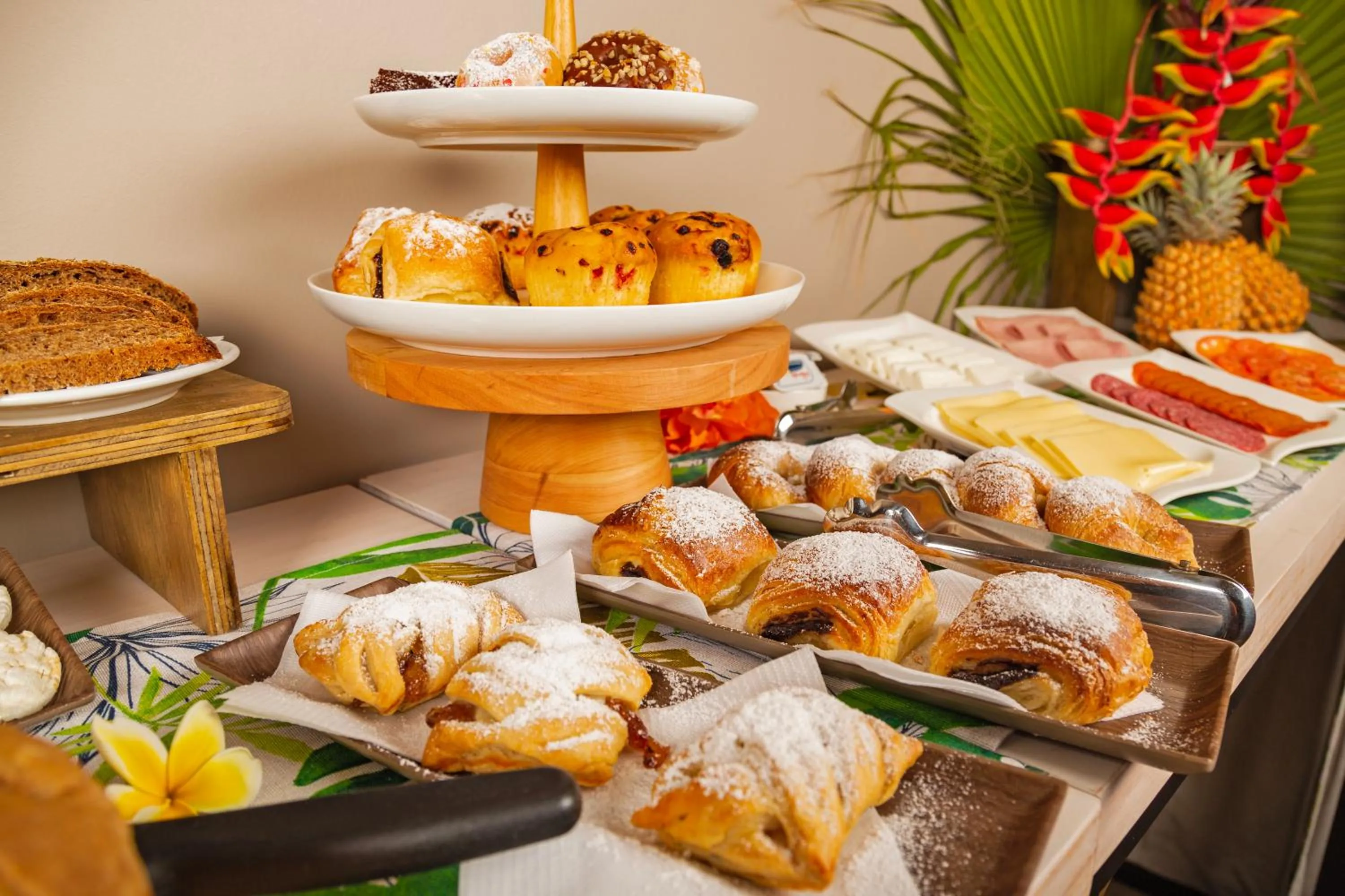 Buffet breakfast in Hotel Ohana Rapa Nui