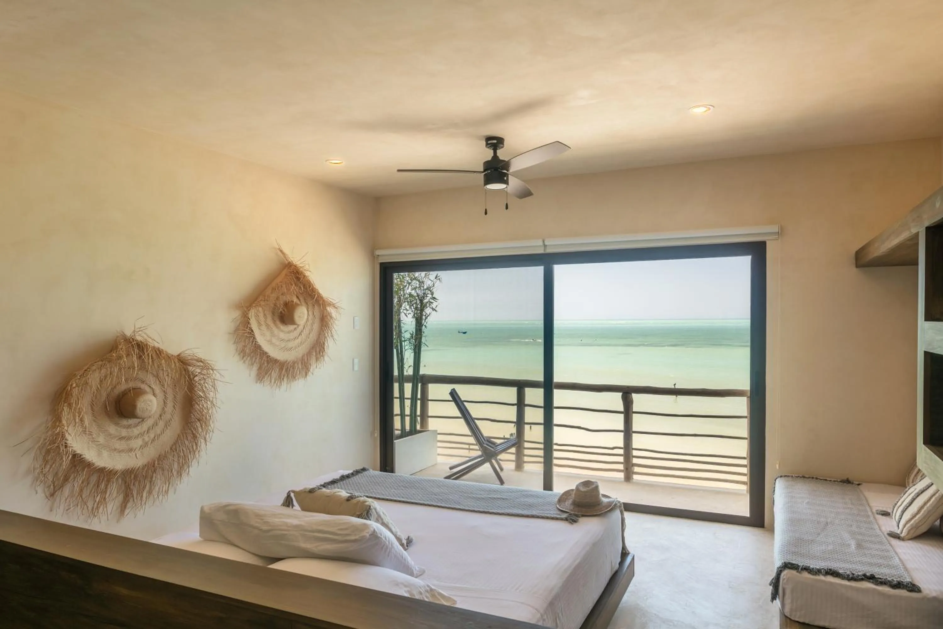 View (from property/room), Bed in Hotel Boutique Casa Muuch Holbox